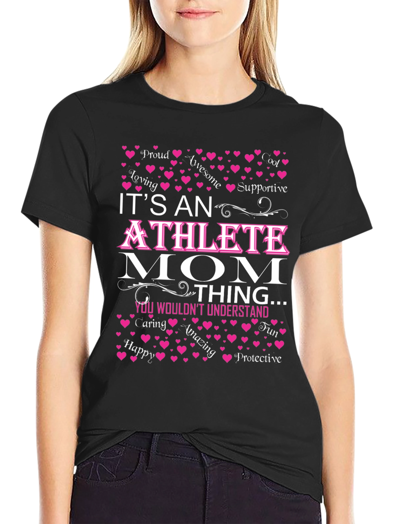 Athlete Mom T-Shirt: Loving Supportive Protective