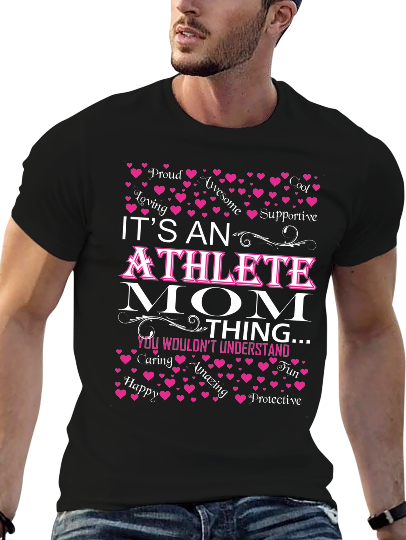 Athlete Mom T-Shirt: Loving Supportive Protective
