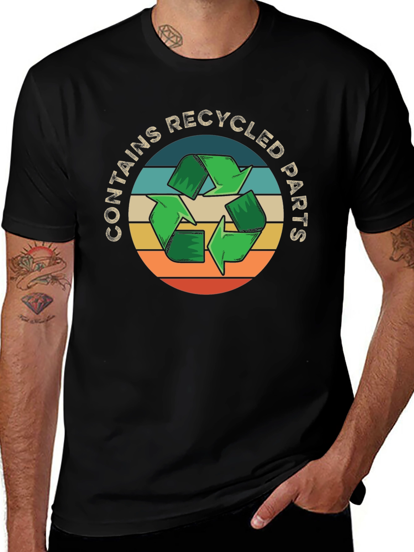 Recycled Parts T-Shirt - Eco Friendly Tee