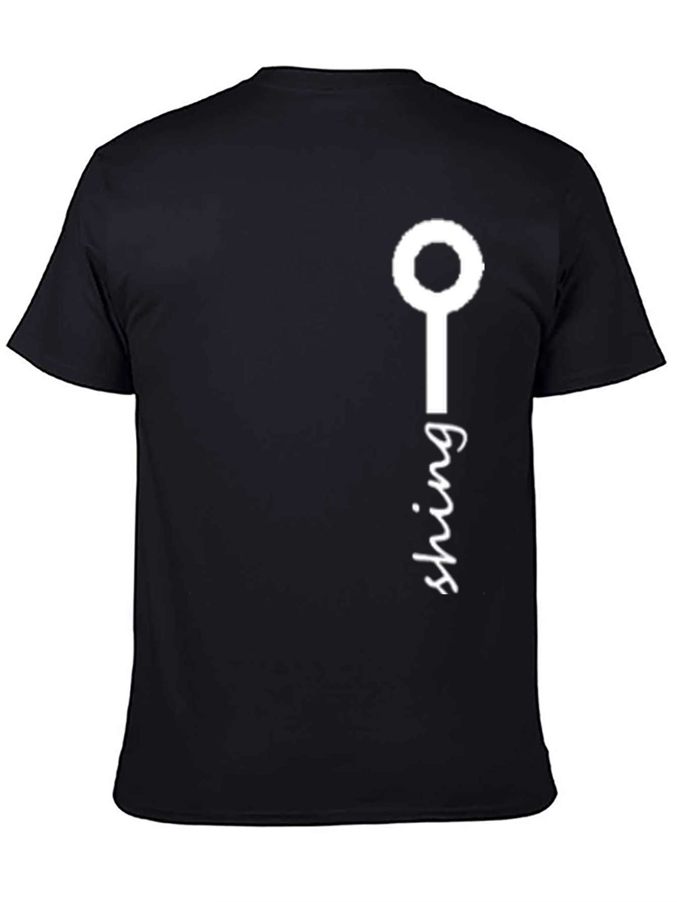 Fishing Rod Graphic Tee - Black Cotton T-Shirt