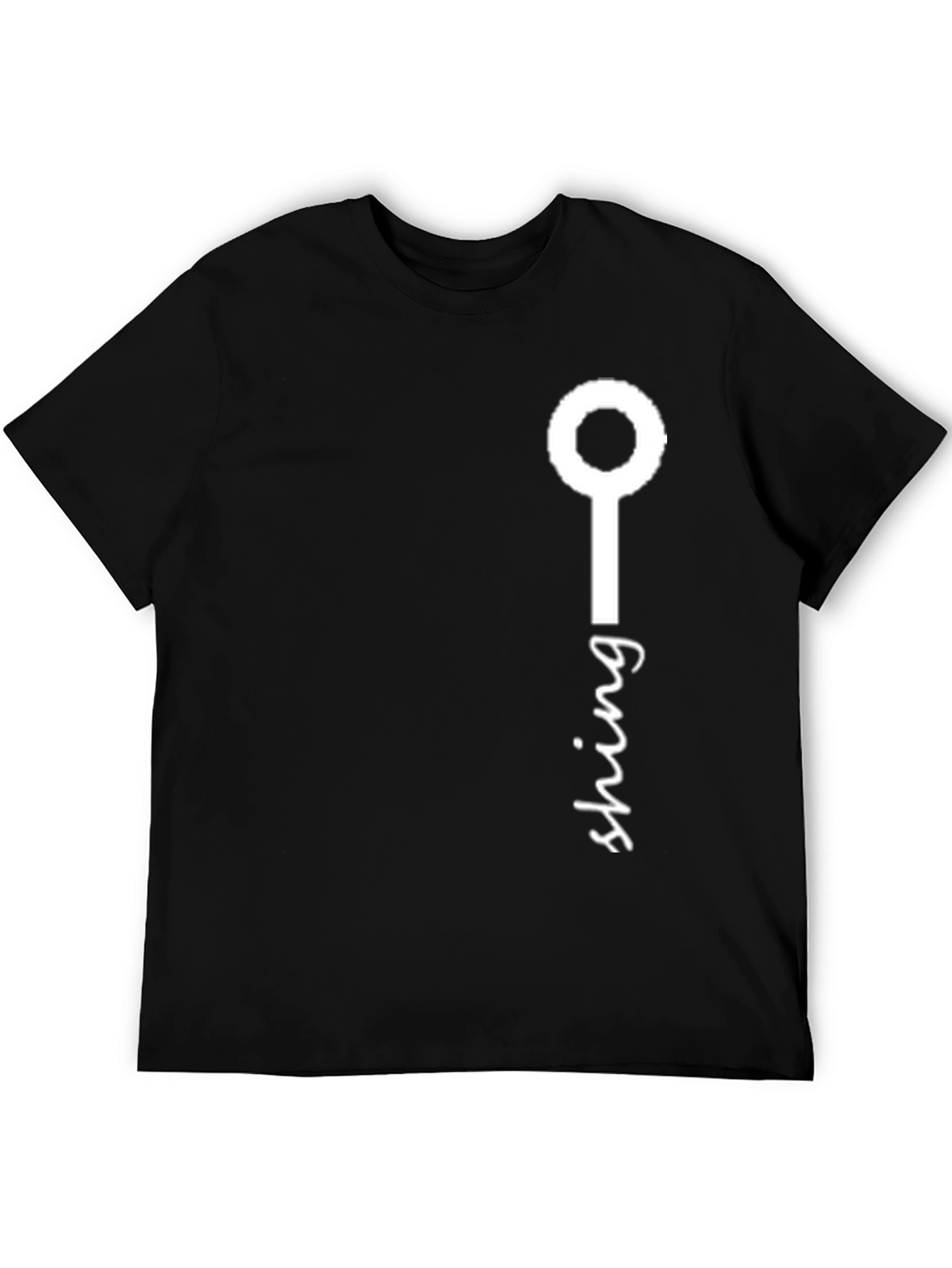 Fishing Rod Graphic Tee - Black Cotton T-Shirt