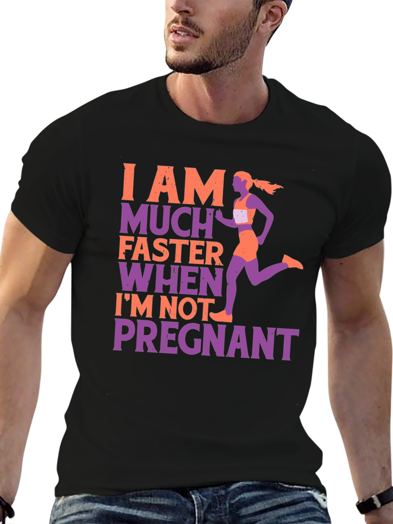Funny Pregnancy Running T-Shirt