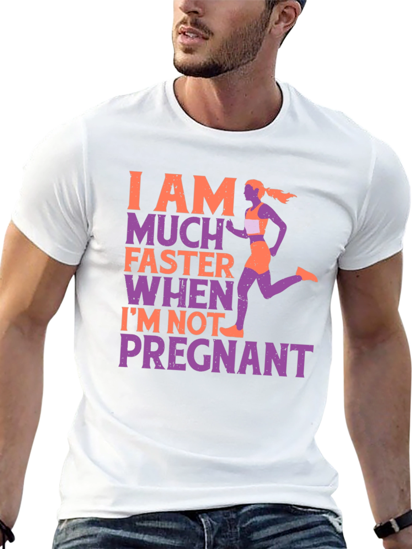 Funny Pregnancy Running T-Shirt
