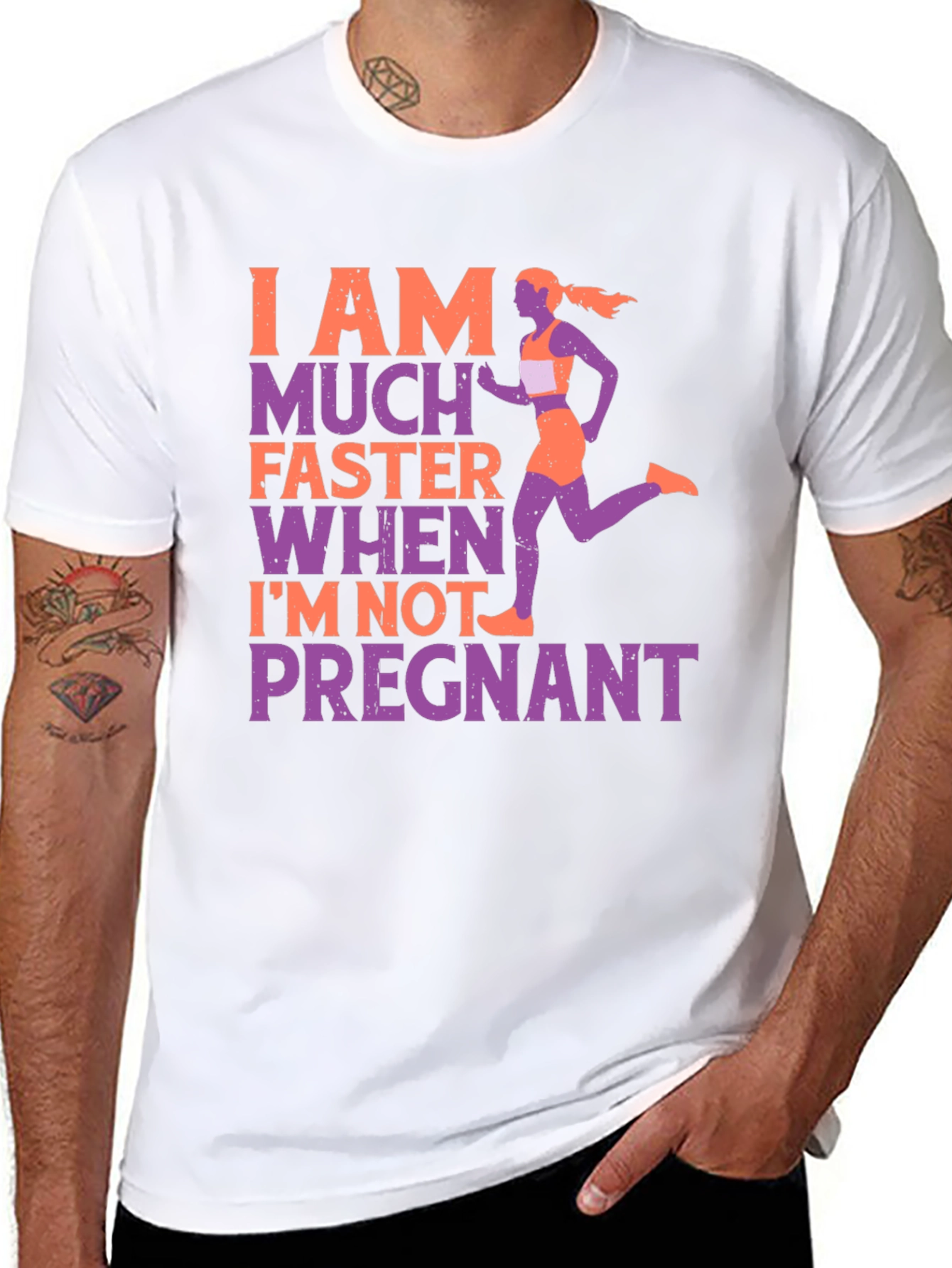 Funny Pregnancy Running T-Shirt