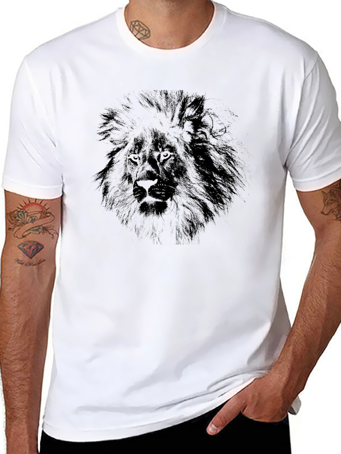 Black Lion Graphic T-Shirt for Men