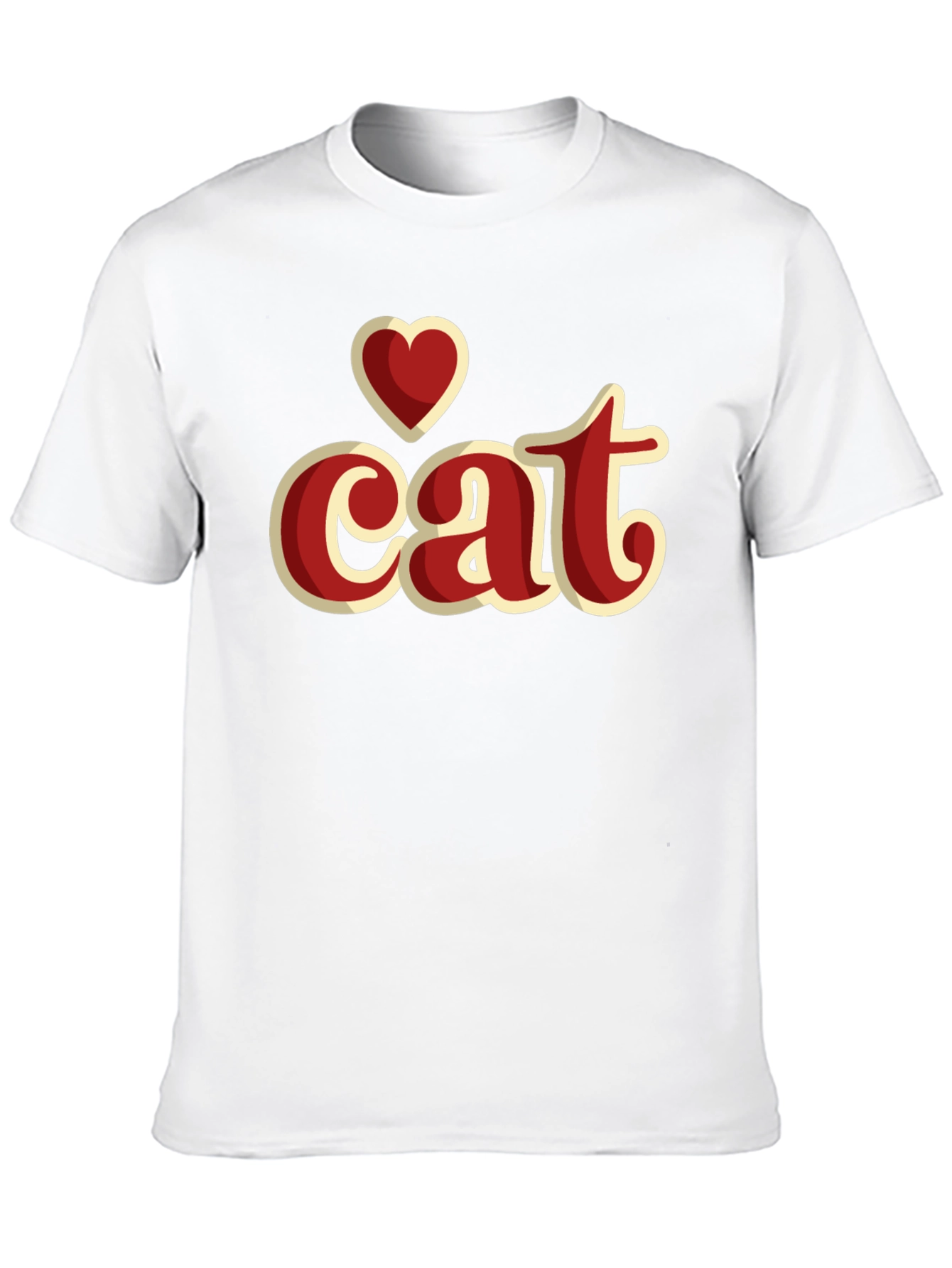I Heart Cat Graphic T-Shirt - Stylish Casual Wear