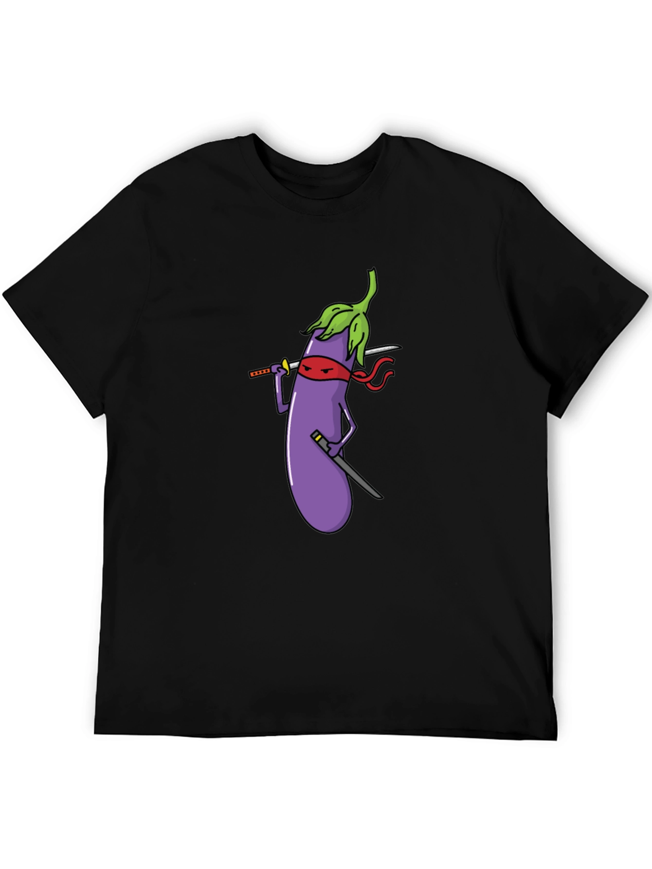 Eggplant Ninja Black T-Shirt