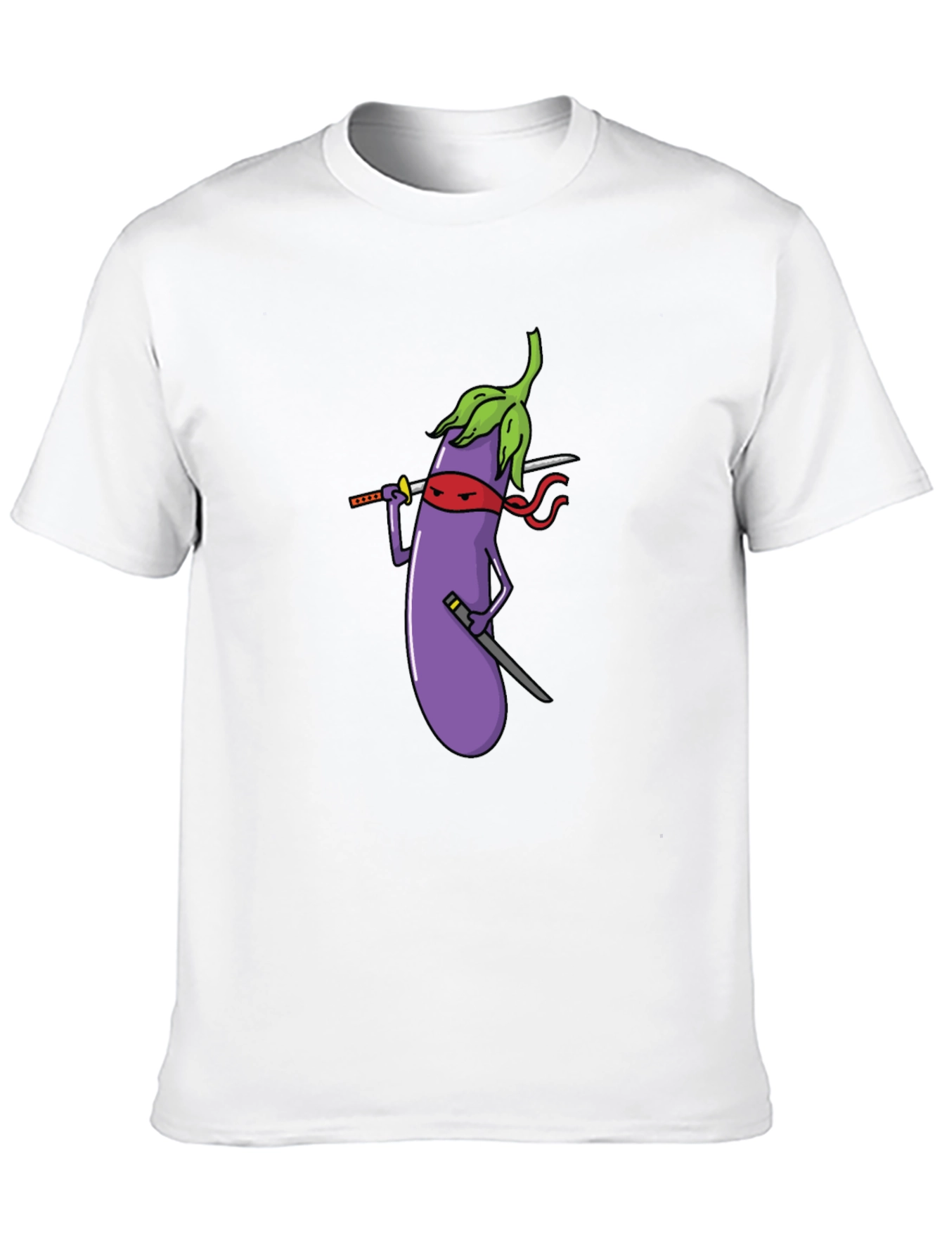 Eggplant Ninja Black T-Shirt