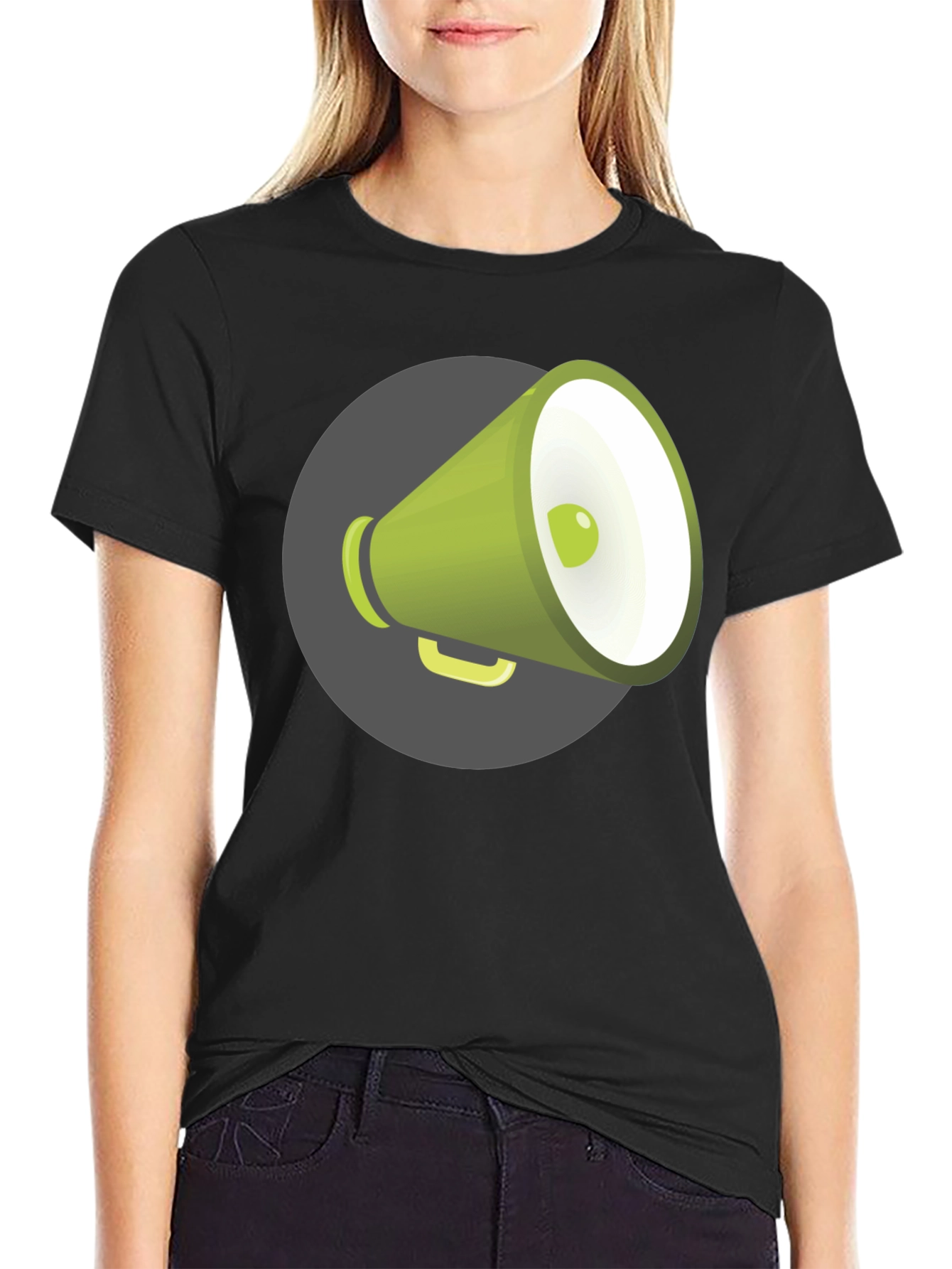 Megaphone Graphic Tee - Black Unisex T-Shirt