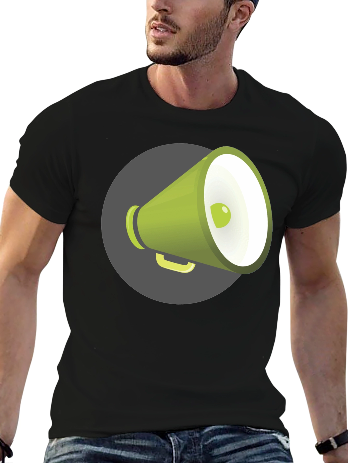 Megaphone Graphic Tee - Black Unisex T-Shirt