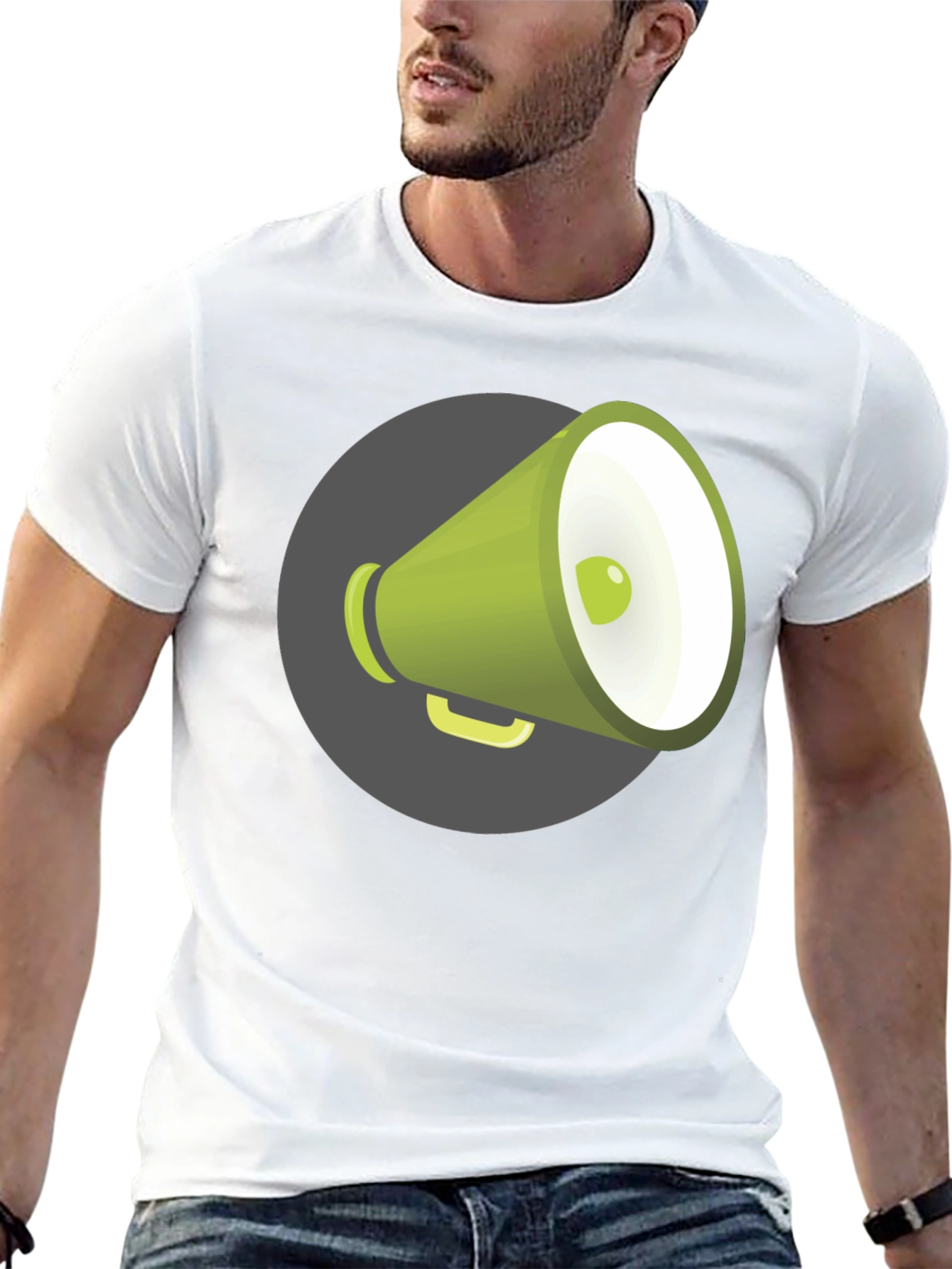 Megaphone Graphic Tee - Black Unisex T-Shirt