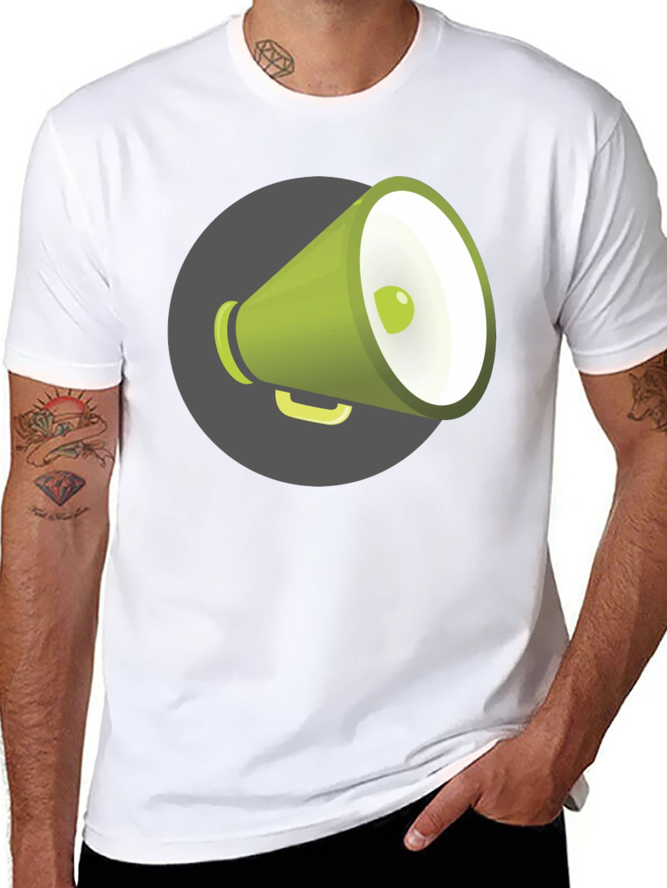Megaphone Graphic Tee - Black Unisex T-Shirt