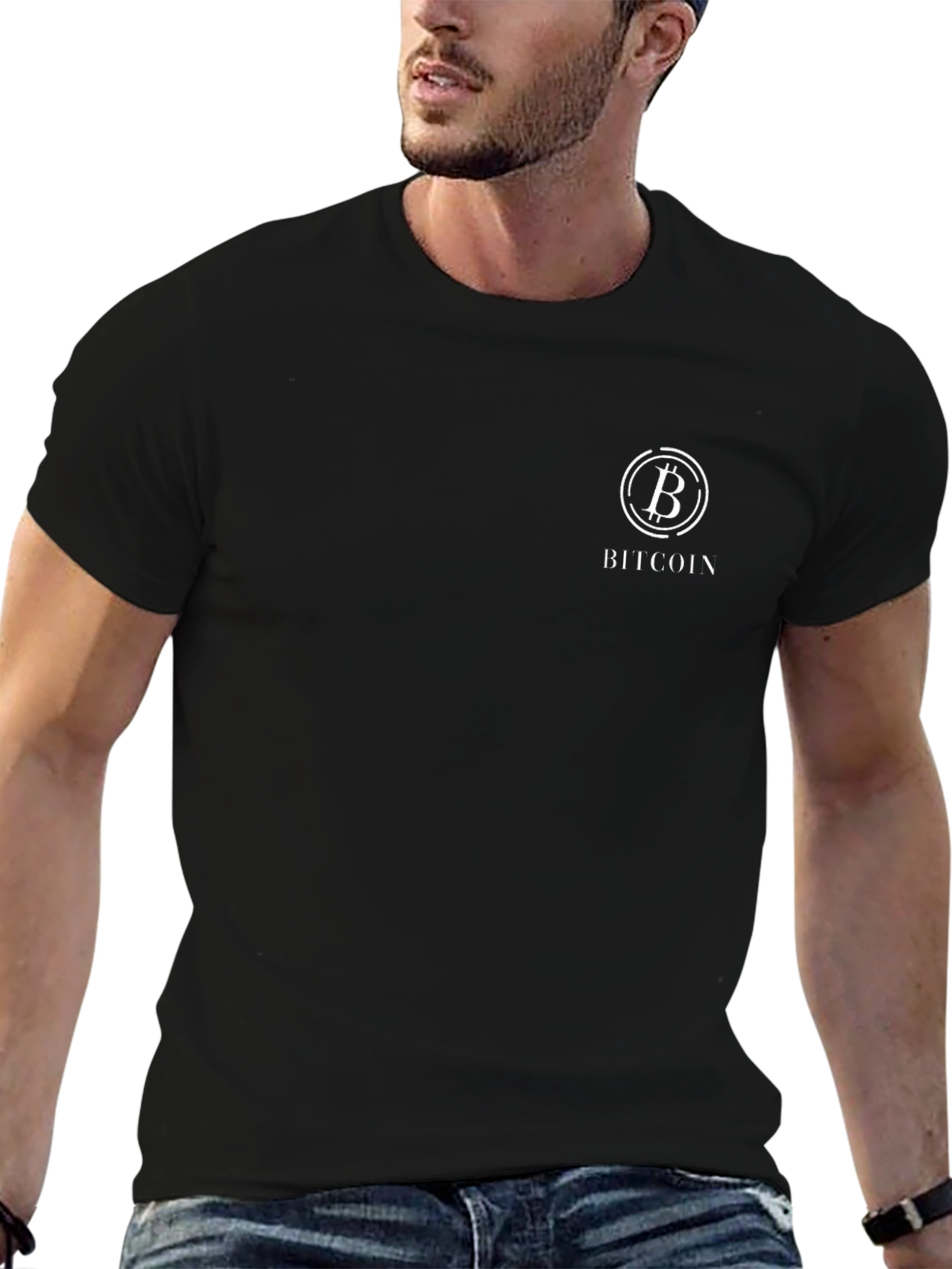 Bitcoin Logo Black T-Shirt - Crypto Currency Tee