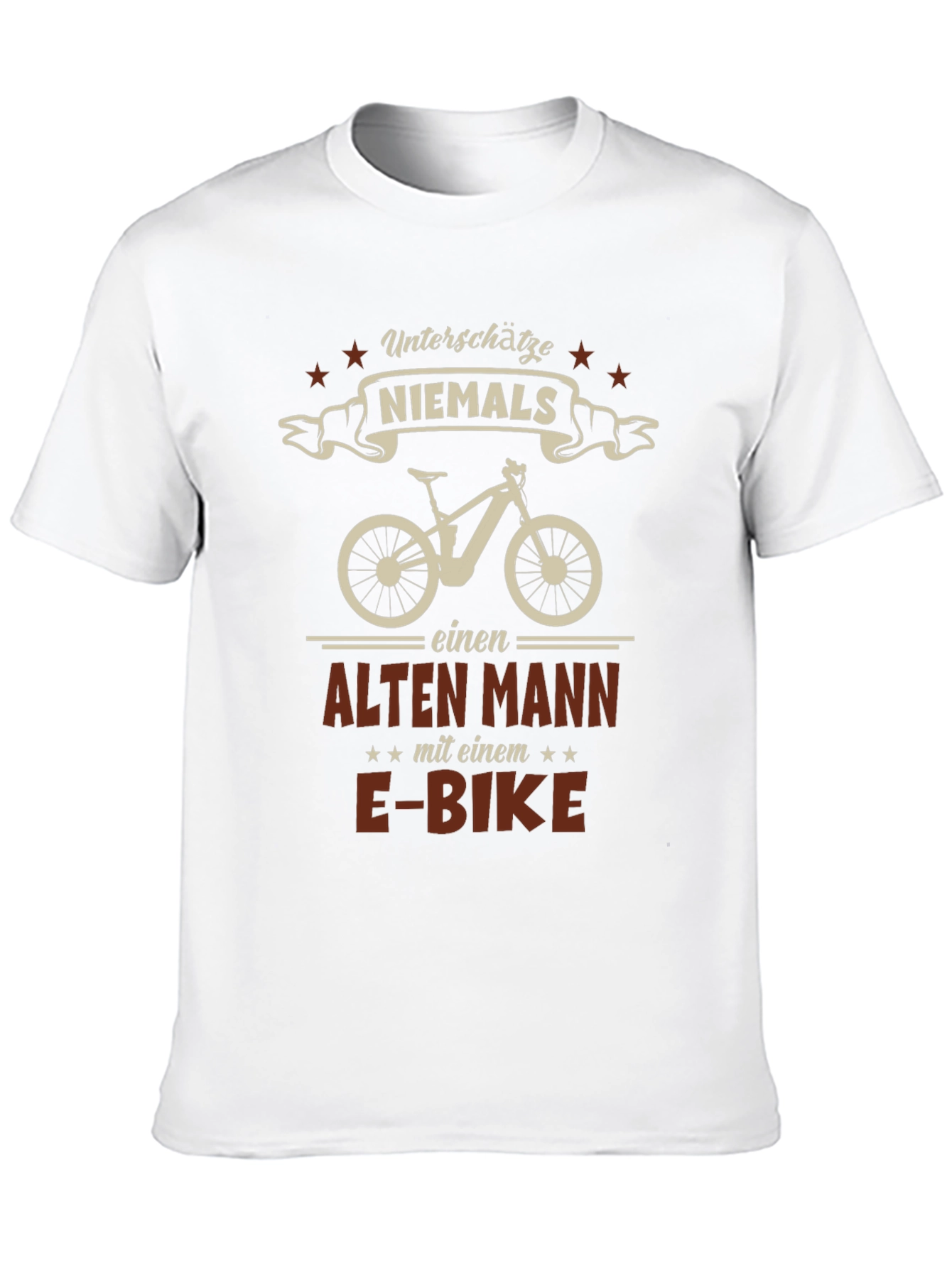 E-Bike Old Man Graphic Tee - Black