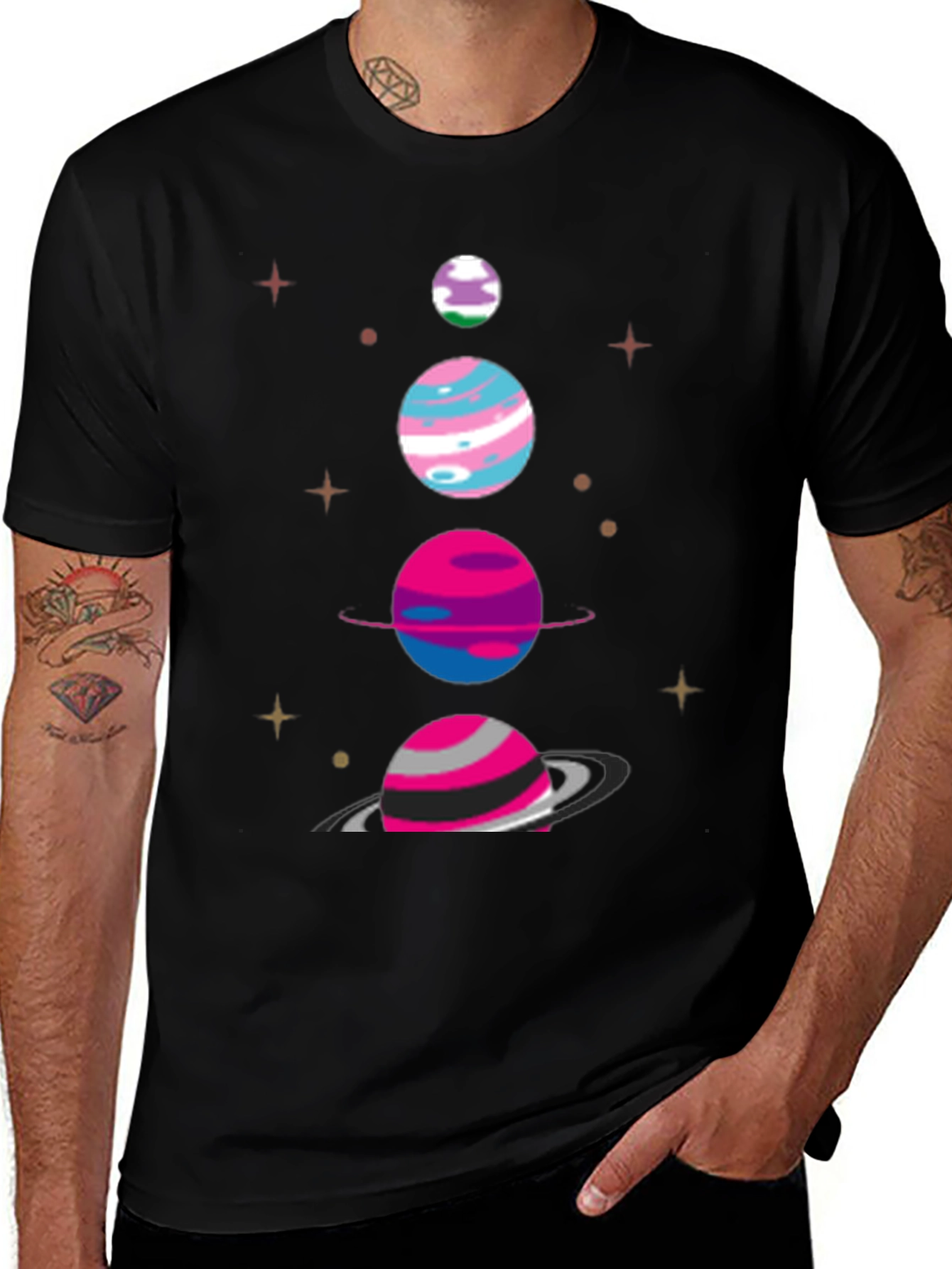 Cosmic Pride T-Shirt - Planets Galaxy LGBTQ