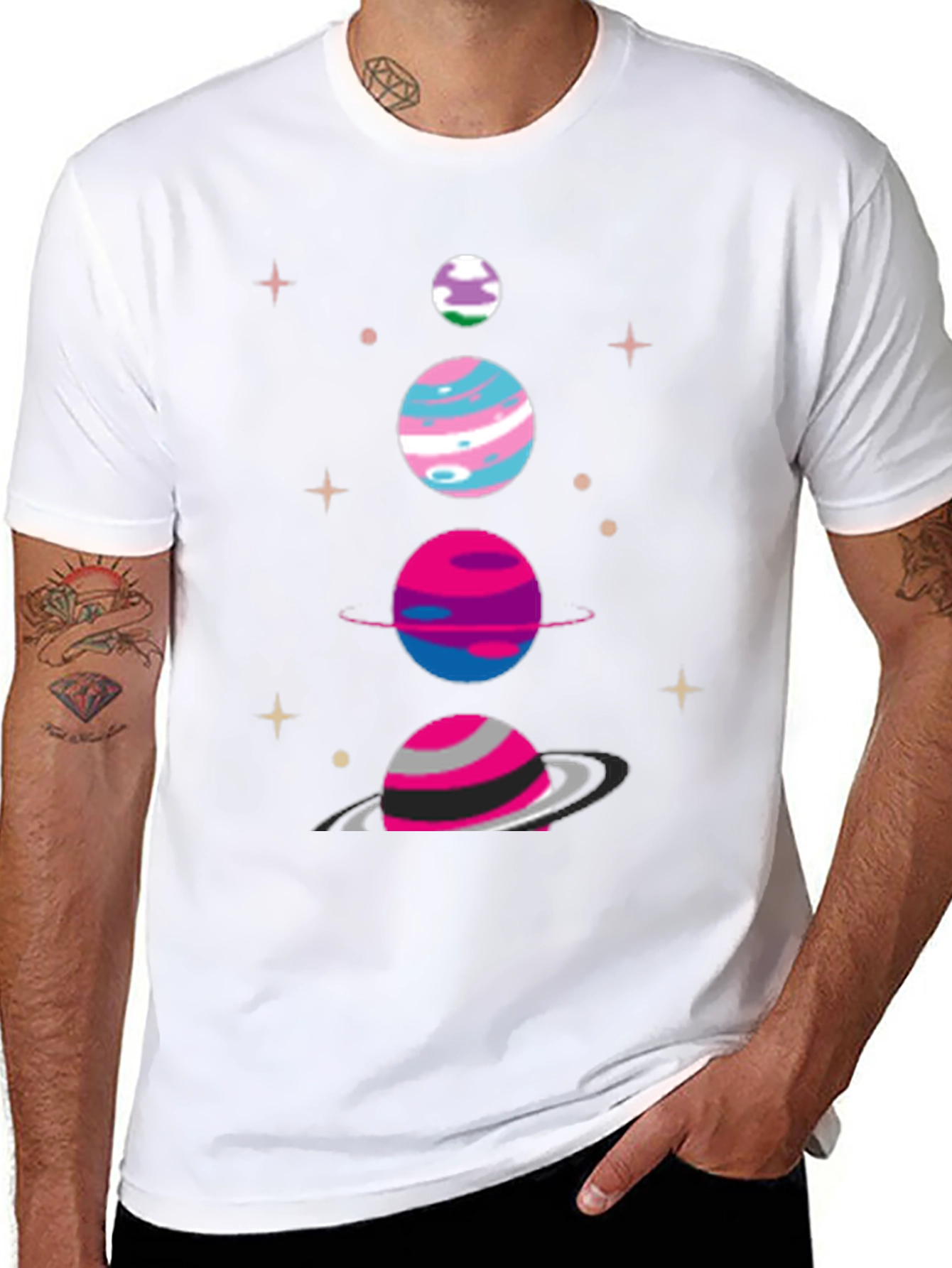Cosmic Pride T-Shirt - Planets Galaxy LGBTQ