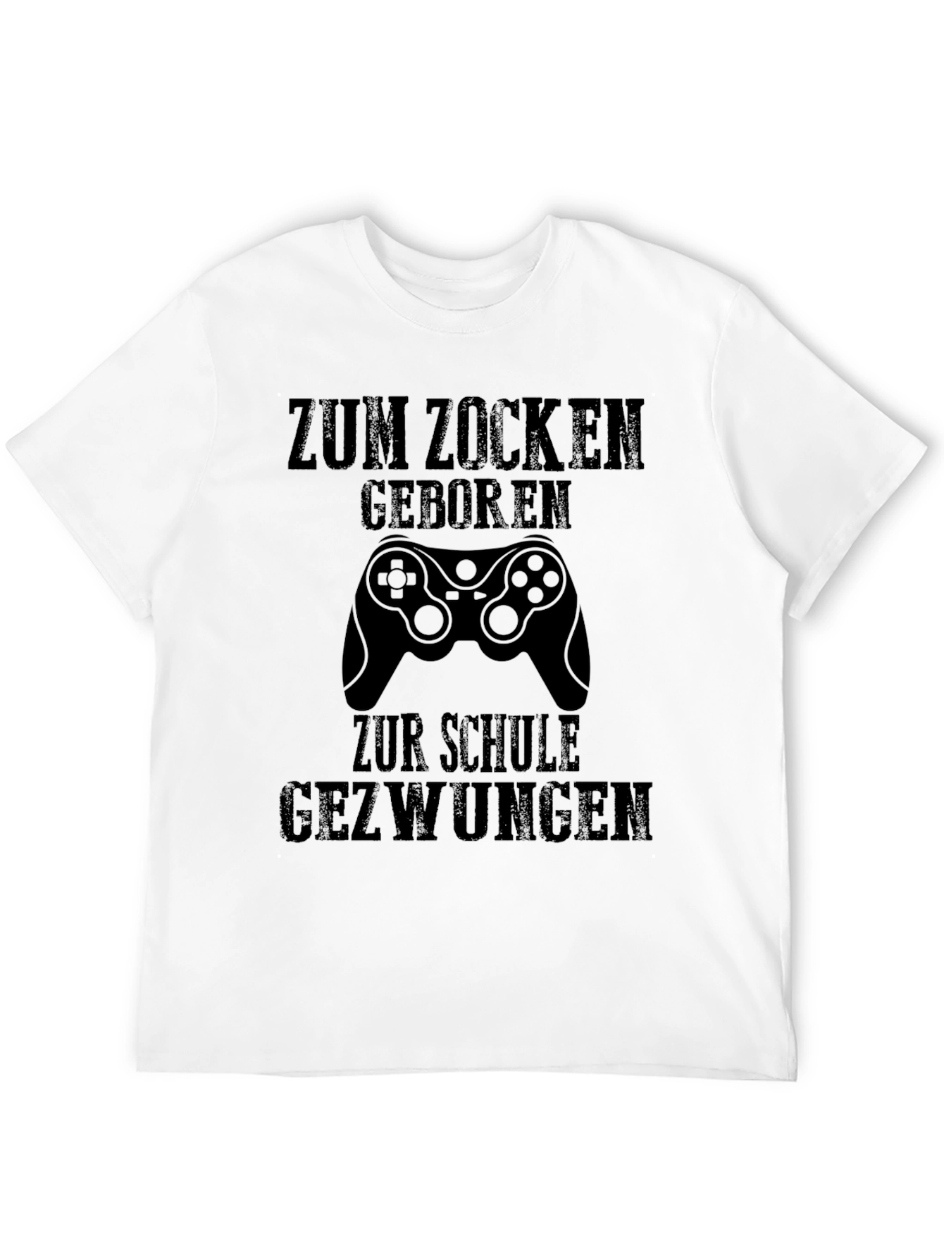 Gamer T-Shirt - Zum Zocken Geboren - Black