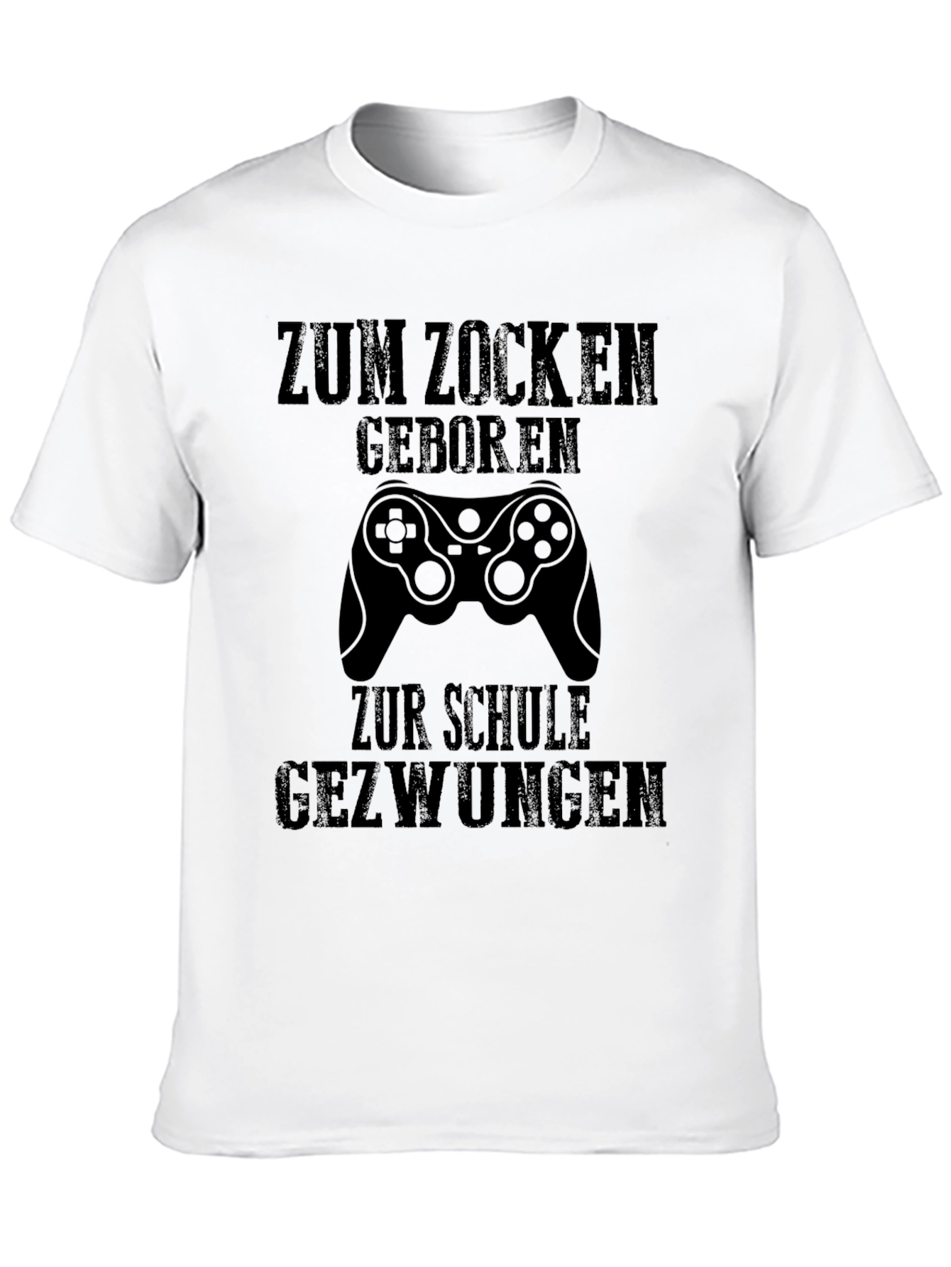 Gamer T-Shirt - Zum Zocken Geboren - Black