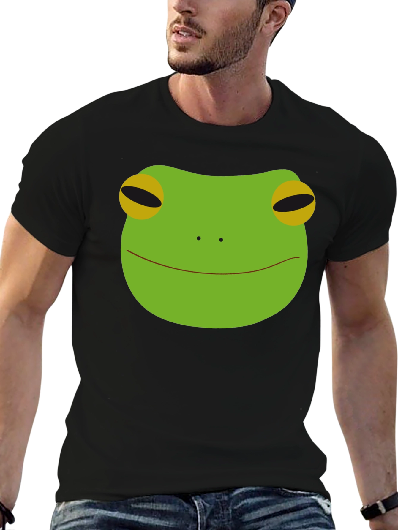 Frog Face Graphic Tee - Mens Black T-Shirt