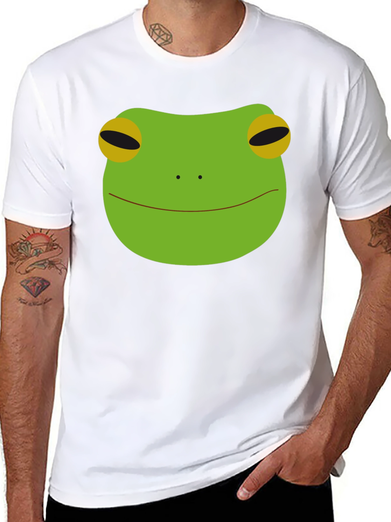 Frog Face Graphic Tee - Mens Black T-Shirt