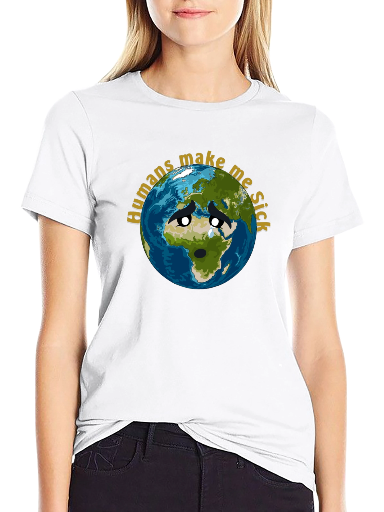 Earth Sick Graphic T-Shirt - Eco Awareness Tee