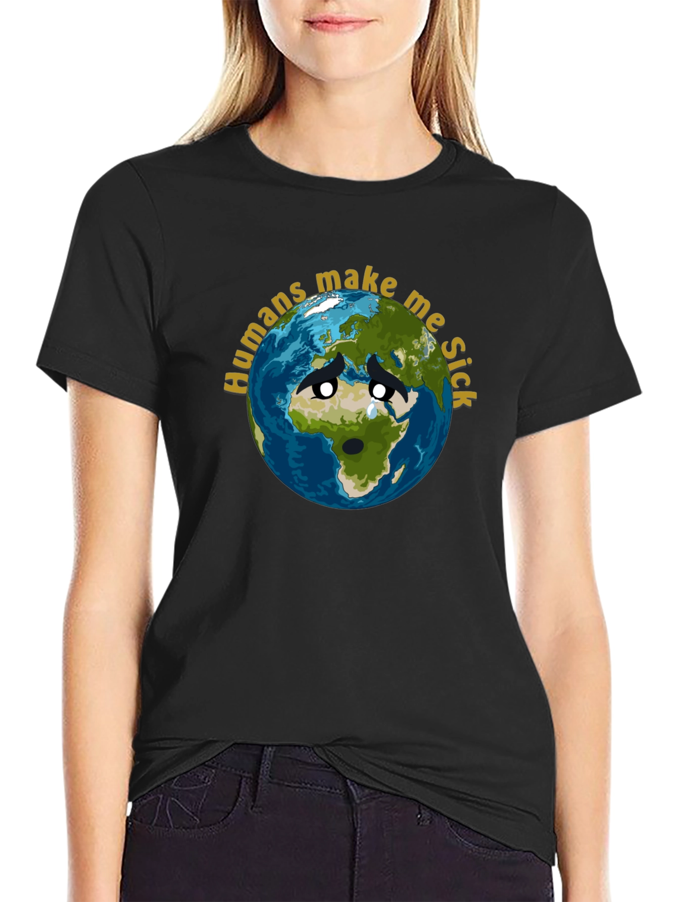 Earth Sick Graphic T-Shirt - Eco Awareness Tee
