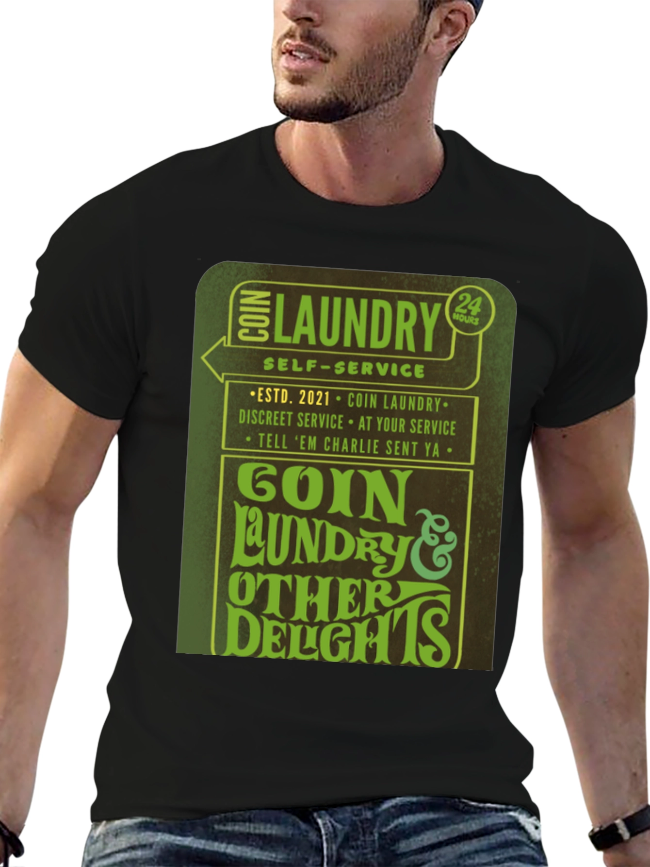 Goin Laundry T-Shirt - 24 Hour Service Novelty Tee
