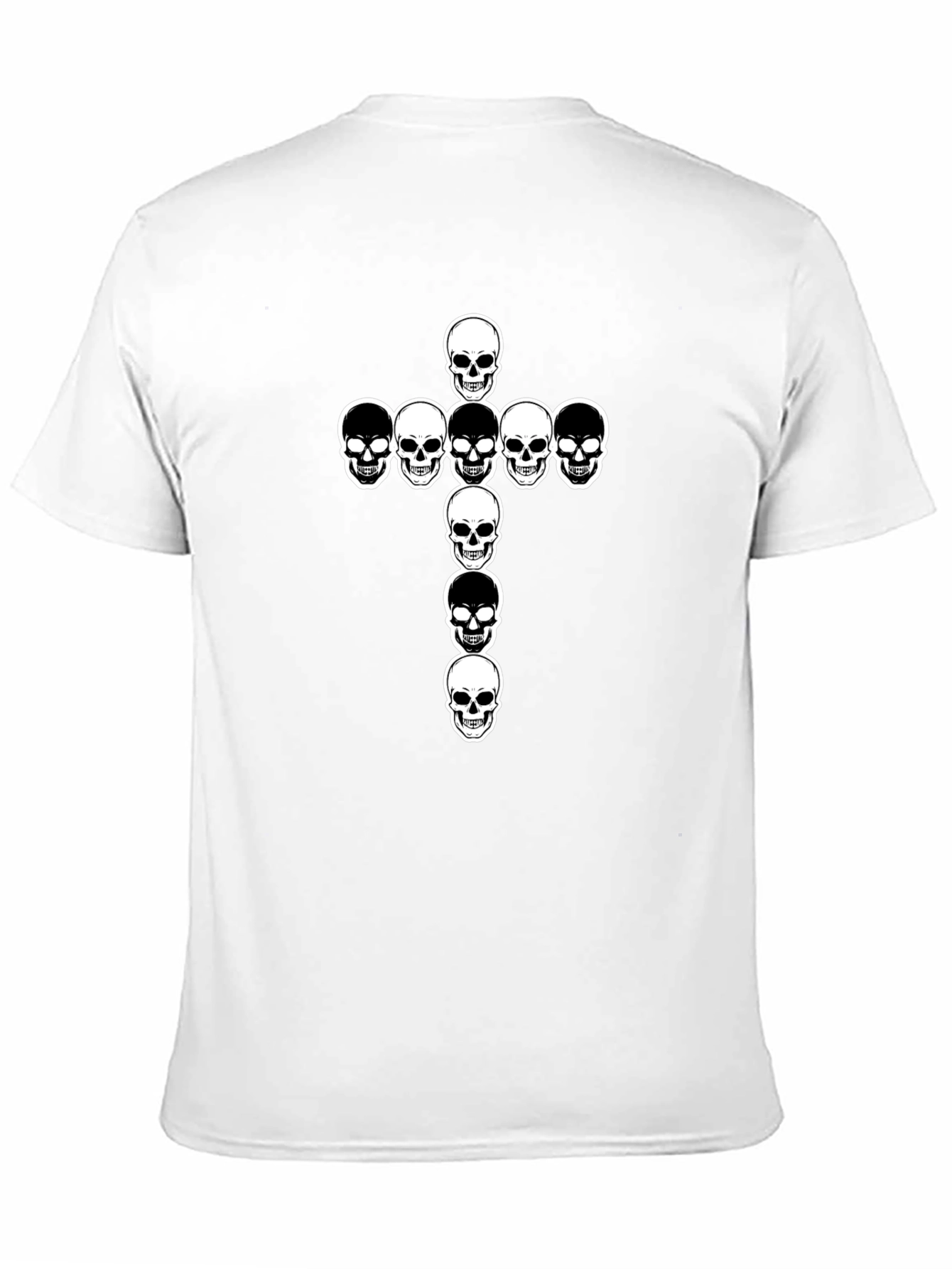 Skull Cross Graphic Tee - Black Cotton T-Shirt