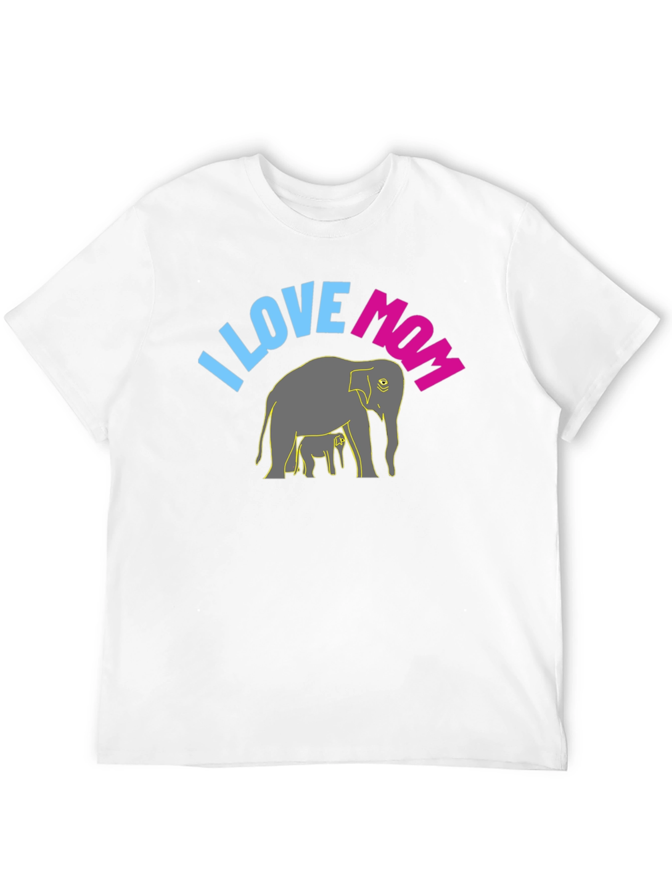 I Love Mom Elephant Graphic Tee