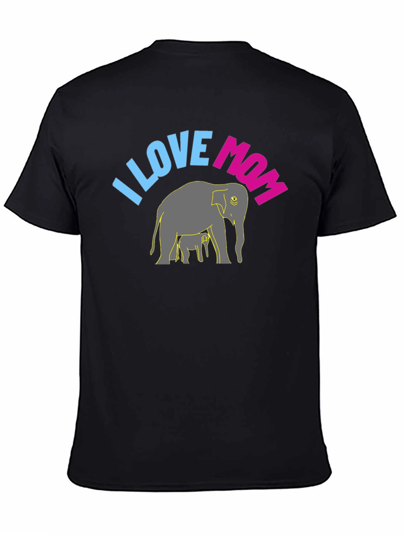 I Love Mom Elephant Graphic Tee