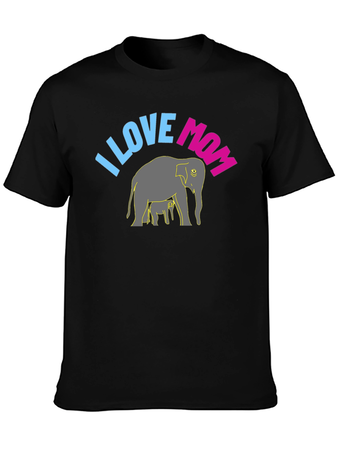I Love Mom Elephant Graphic Tee