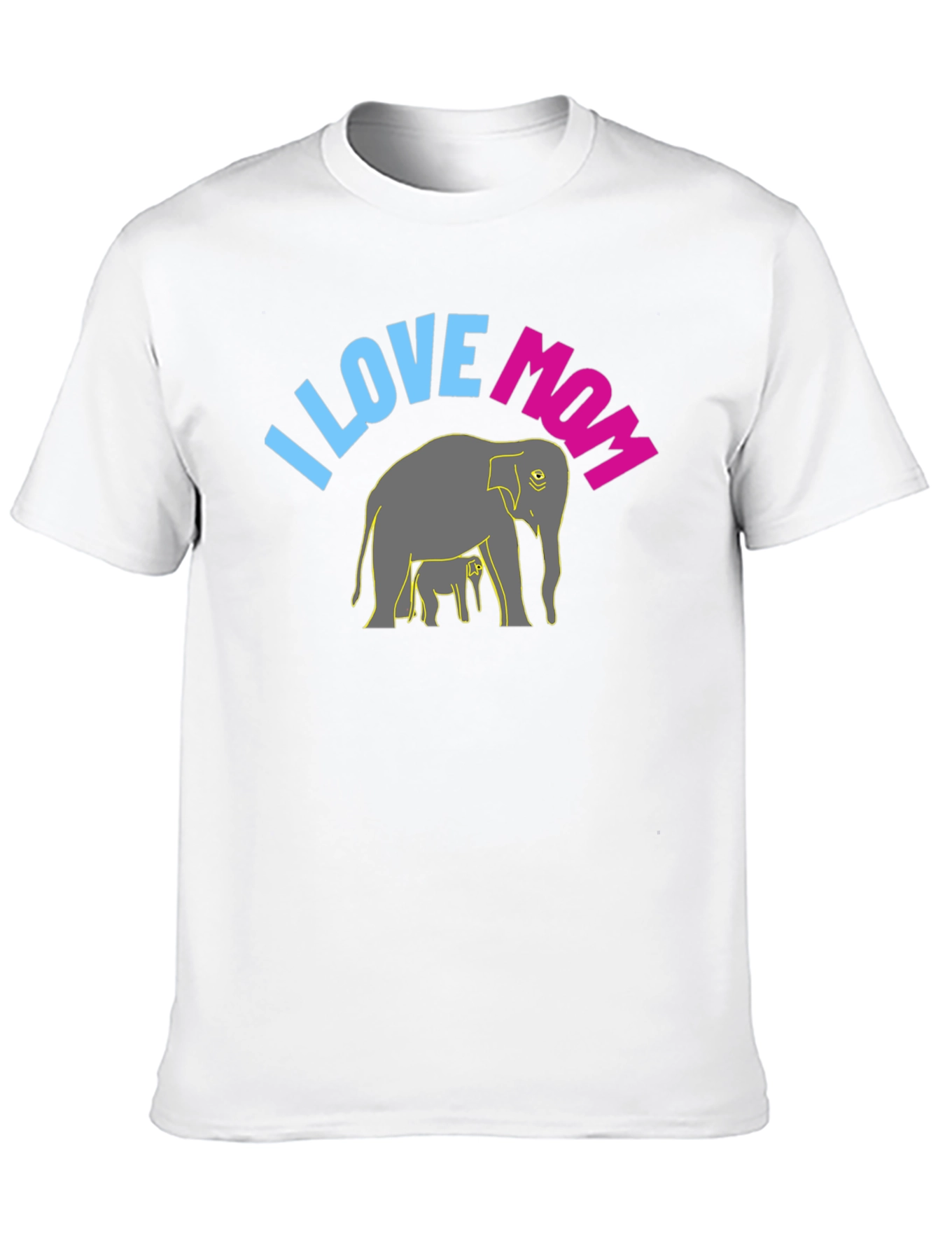 I Love Mom Elephant Graphic Tee