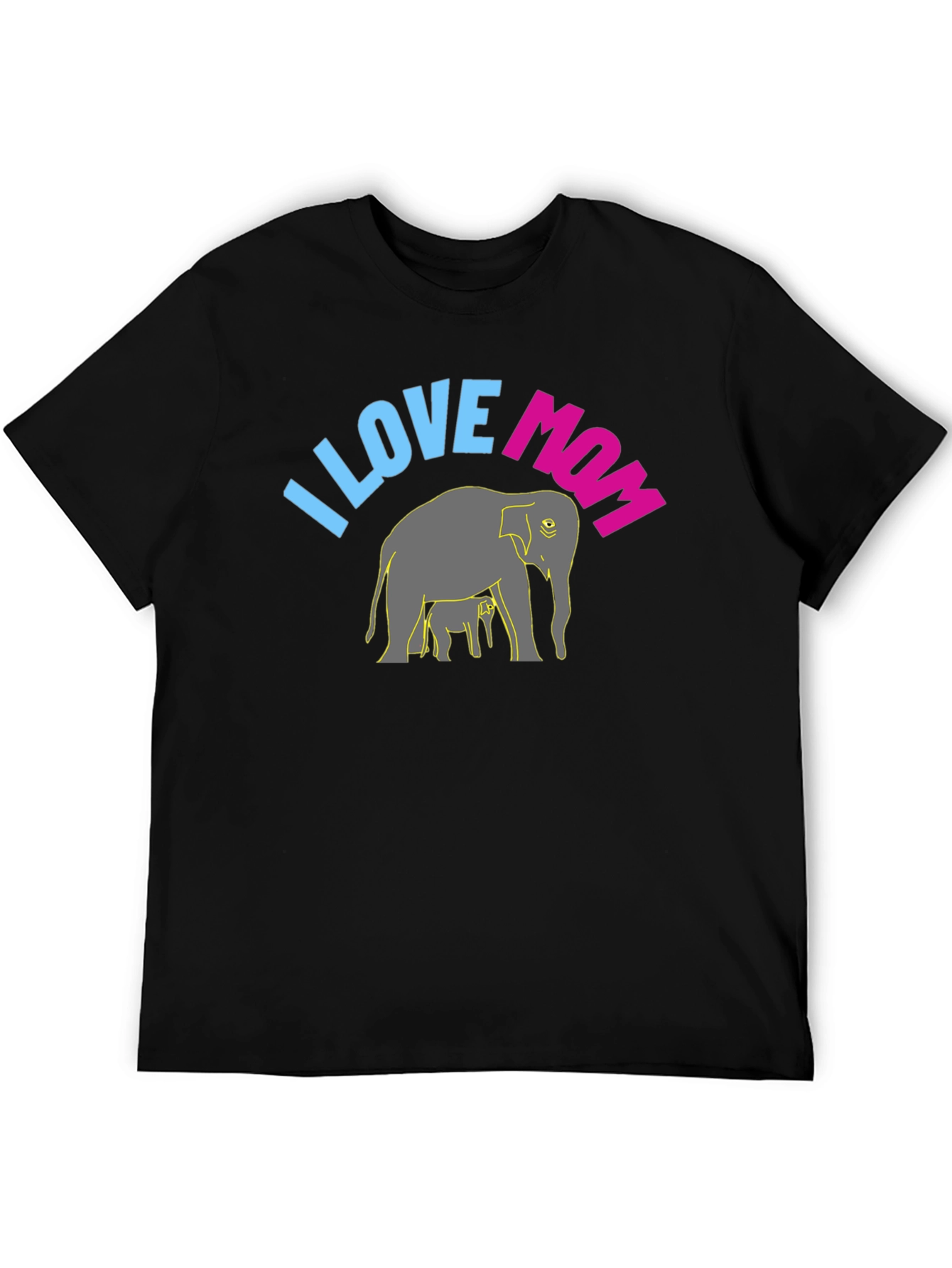 I Love Mom Elephant Graphic Tee