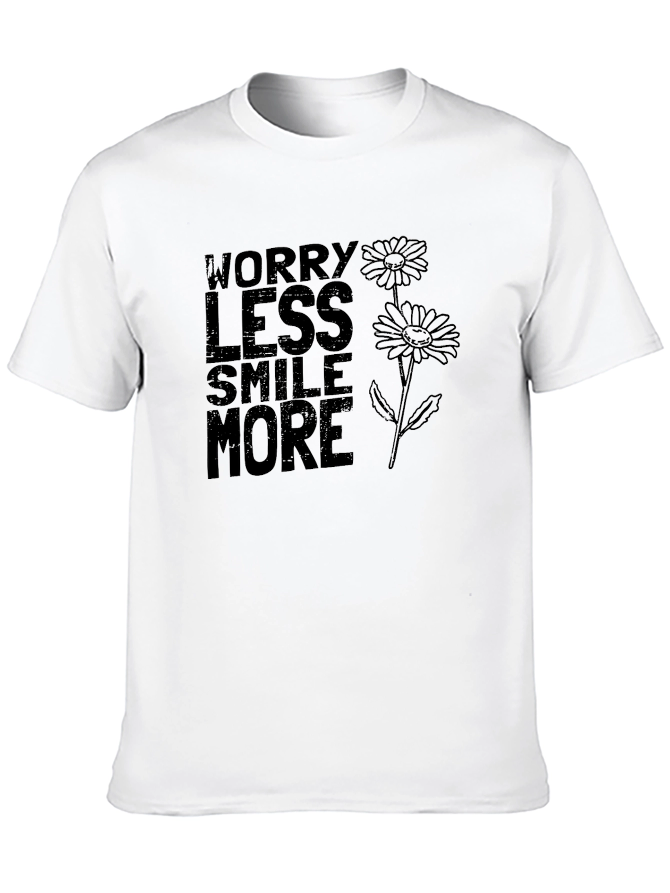 Worry Less Smile More Graphic T-Shirt
