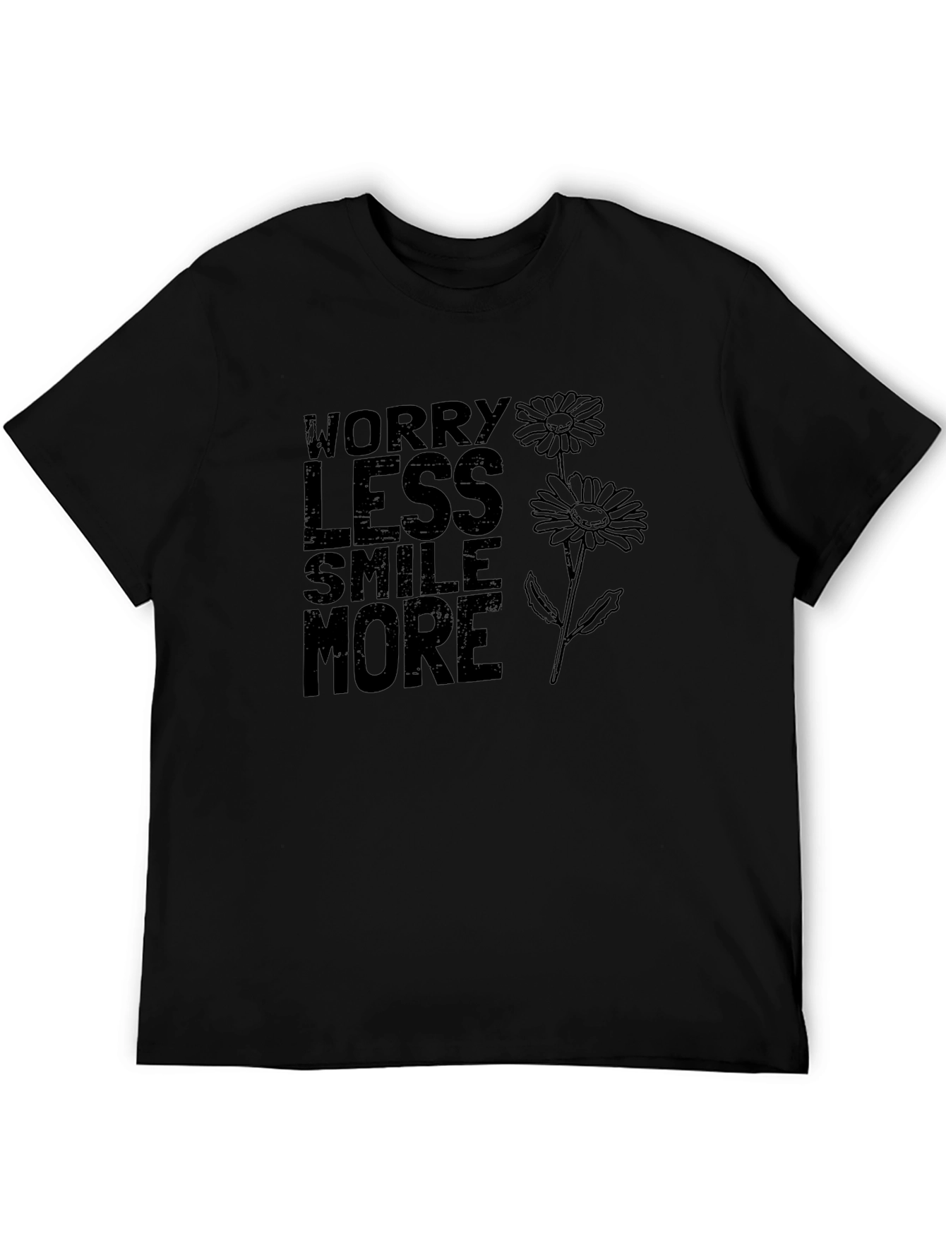 Worry Less Smile More Graphic T-Shirt