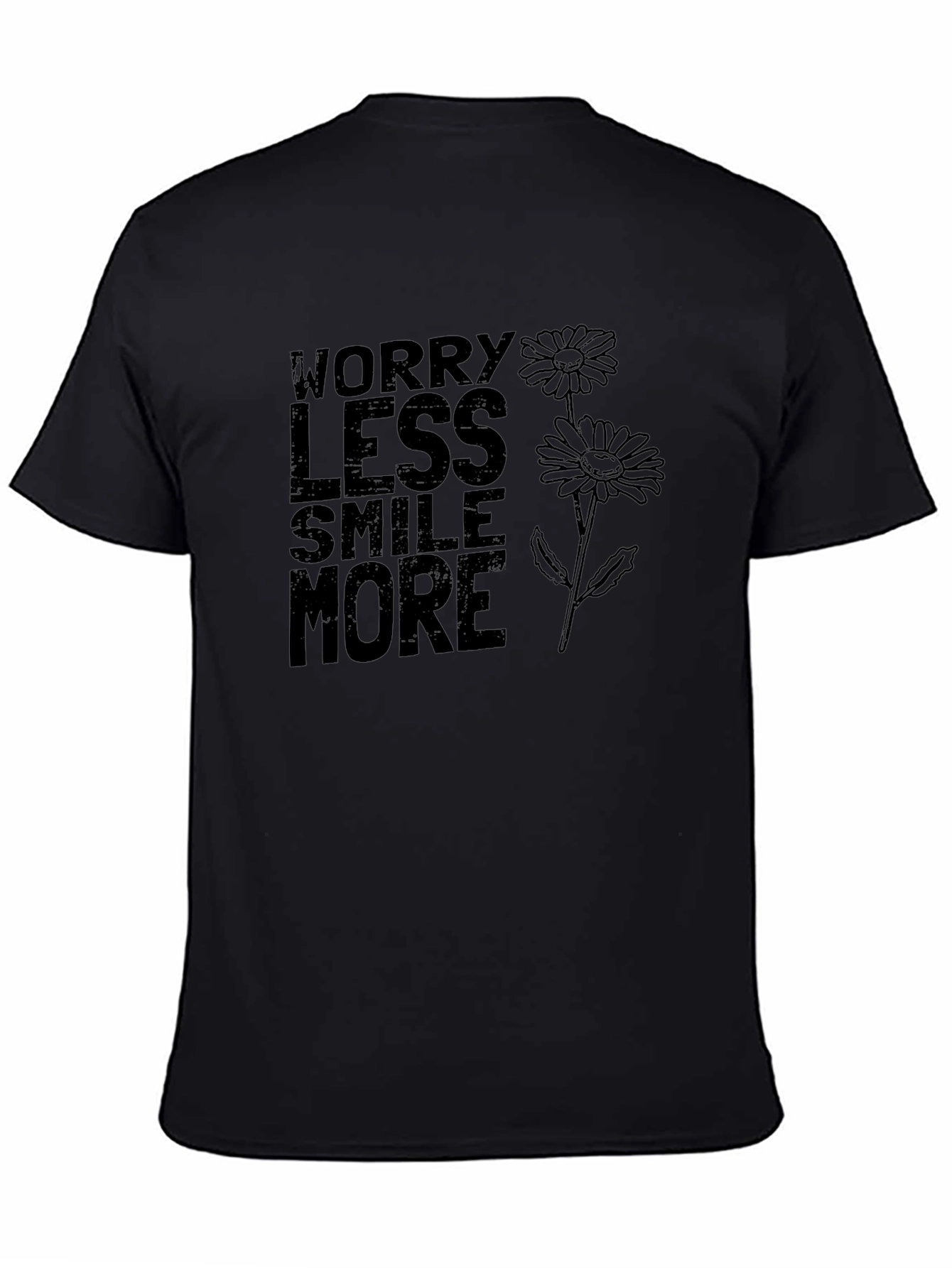 Worry Less Smile More Graphic T-Shirt