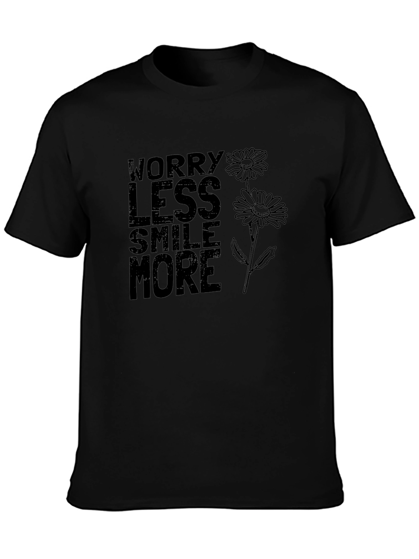 Worry Less Smile More Graphic T-Shirt