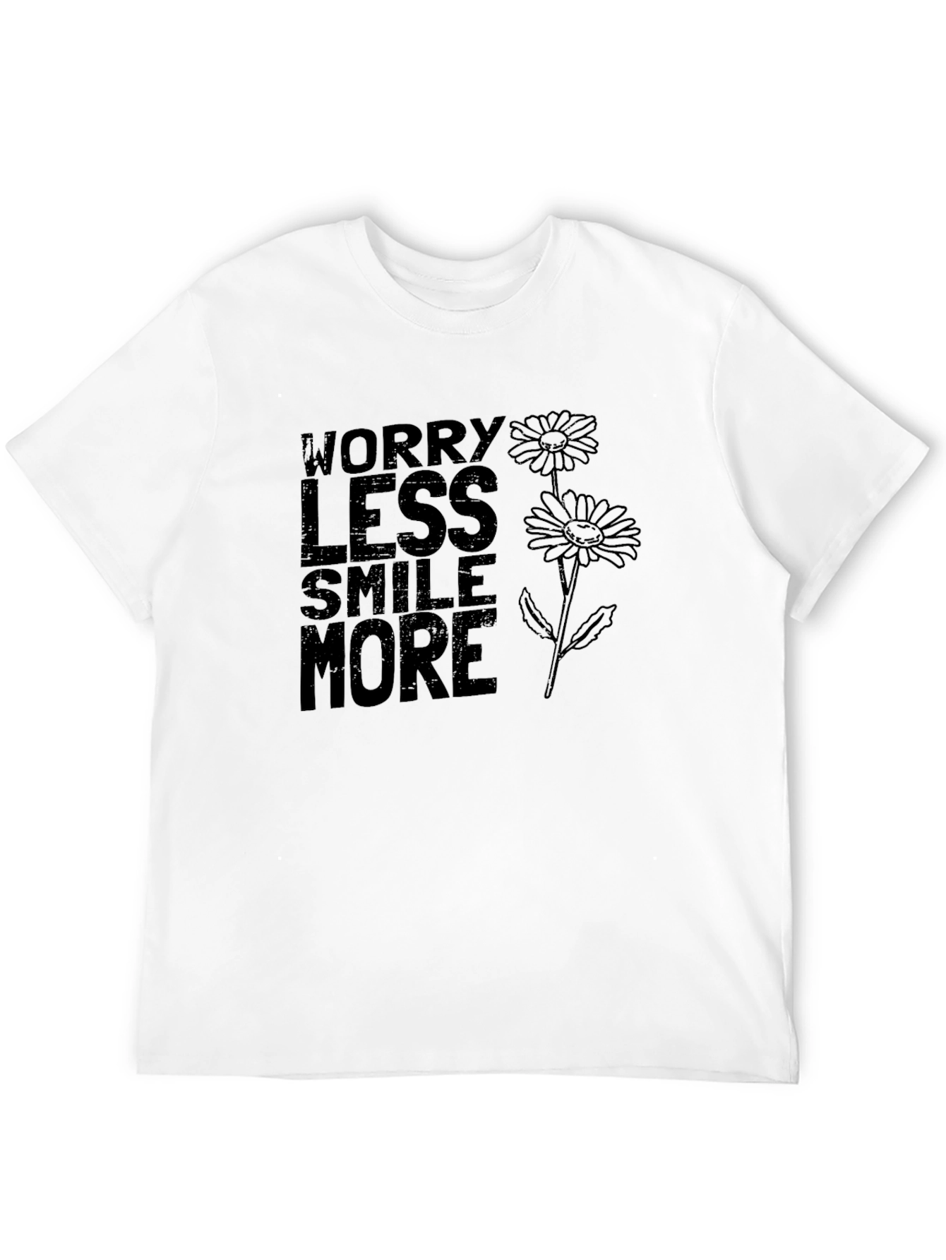 Worry Less Smile More Graphic T-Shirt