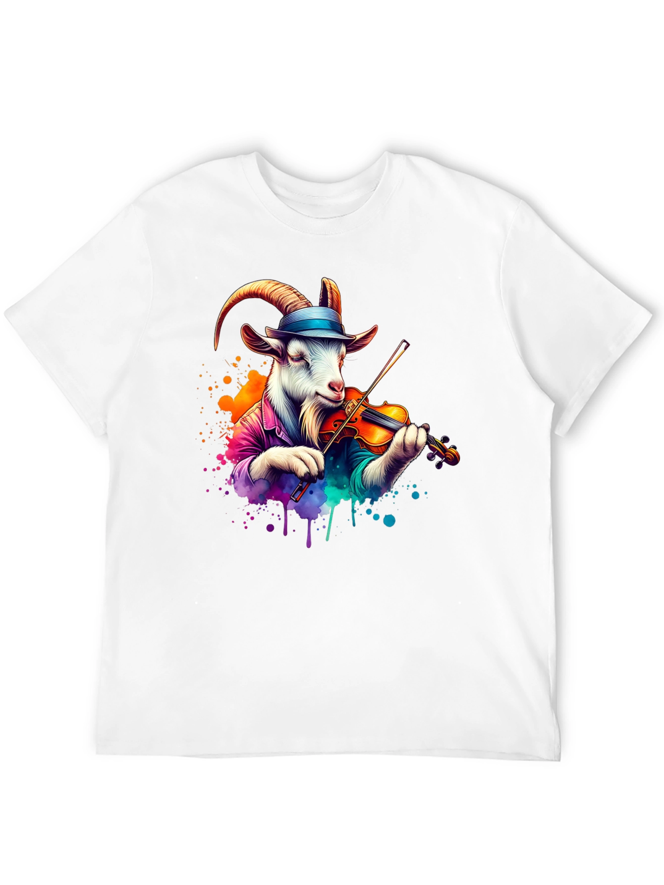 Goat Musician T-Shirt - Unique Graphic Tee