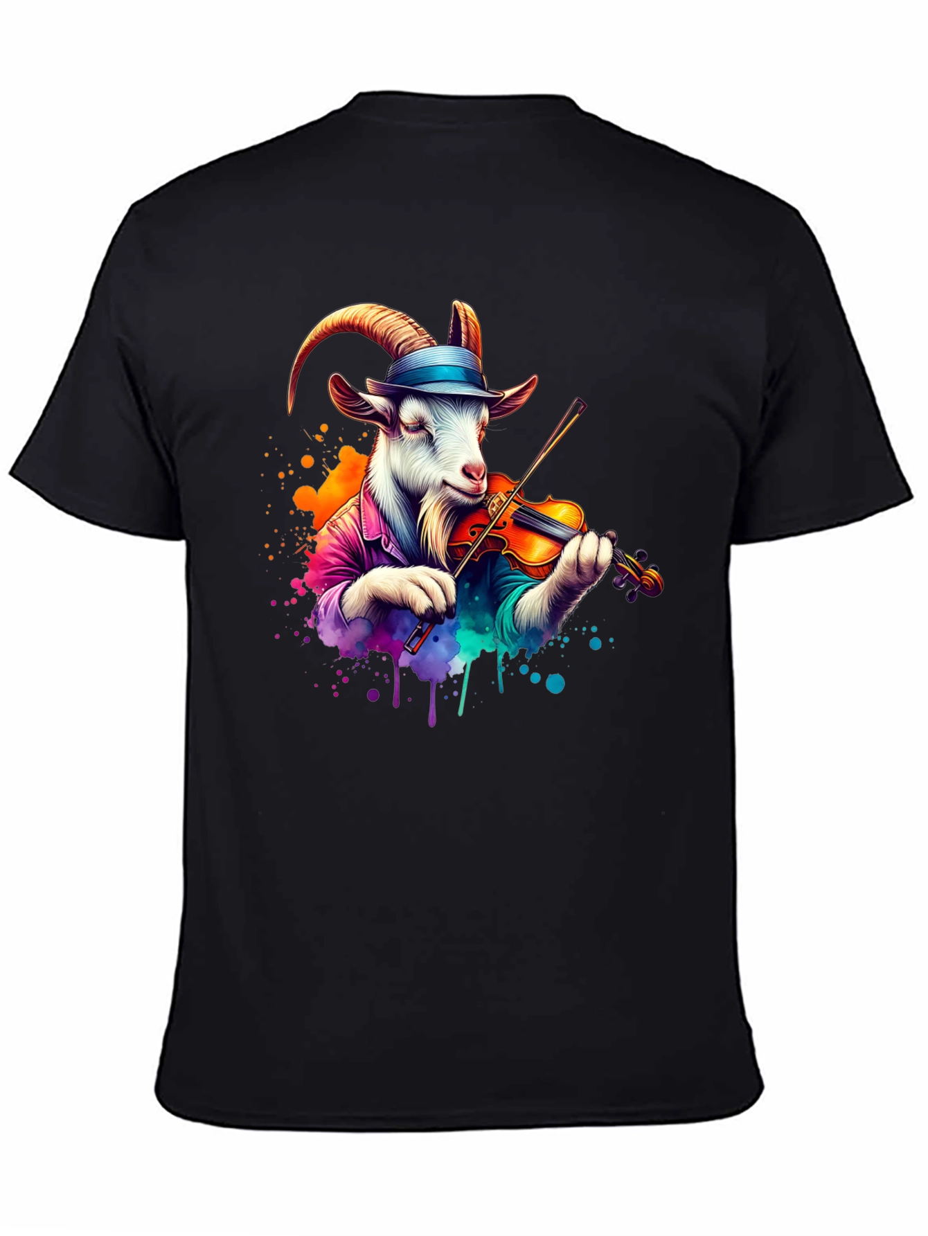 Goat Musician T-Shirt - Unique Graphic Tee