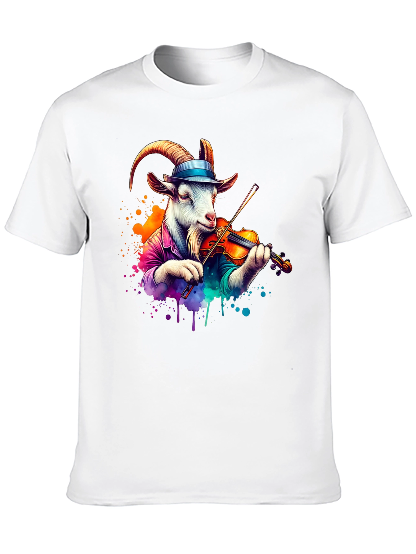 Goat Musician T-Shirt - Unique Graphic Tee