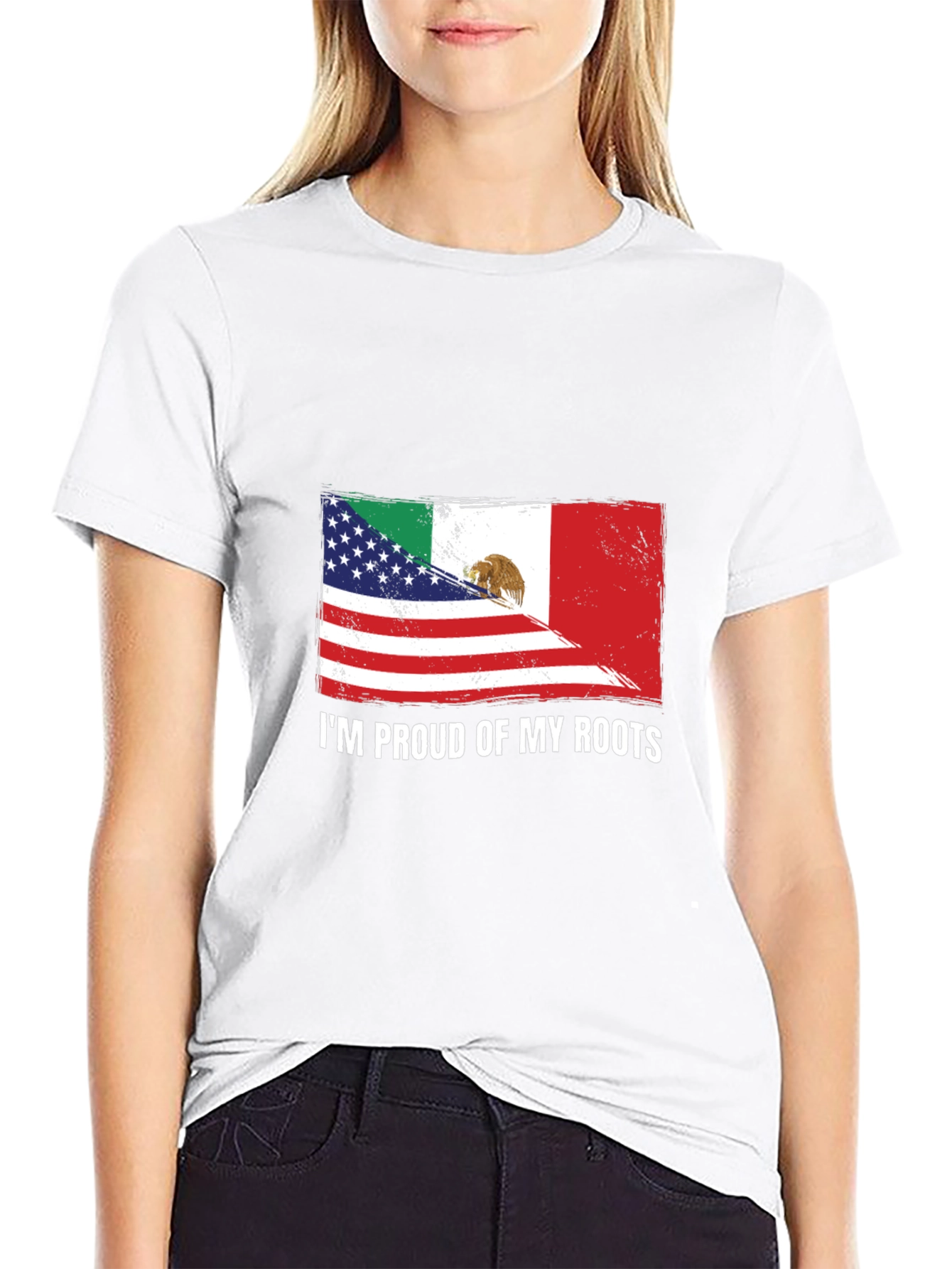 Proud Roots USA Mexico Flag T-Shirt