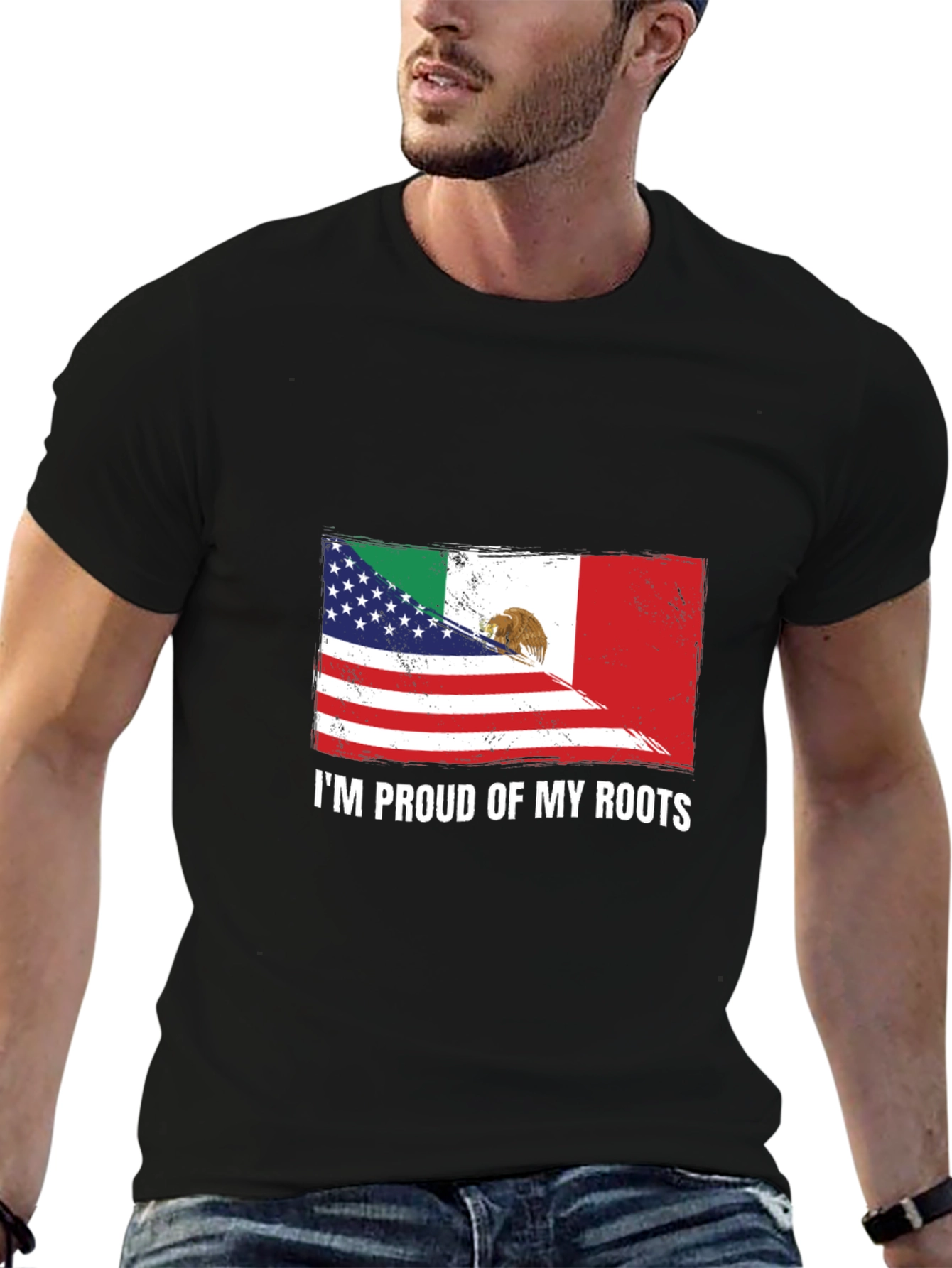 Proud Roots USA Mexico Flag T-Shirt