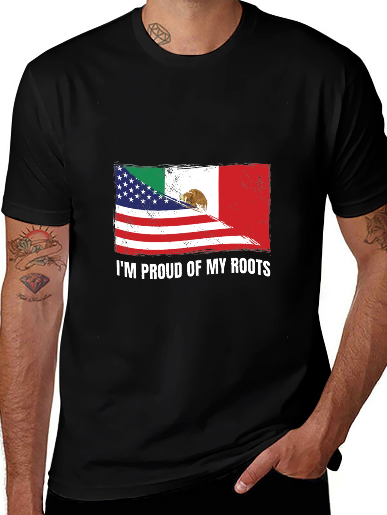 Proud Roots USA Mexico Flag T-Shirt