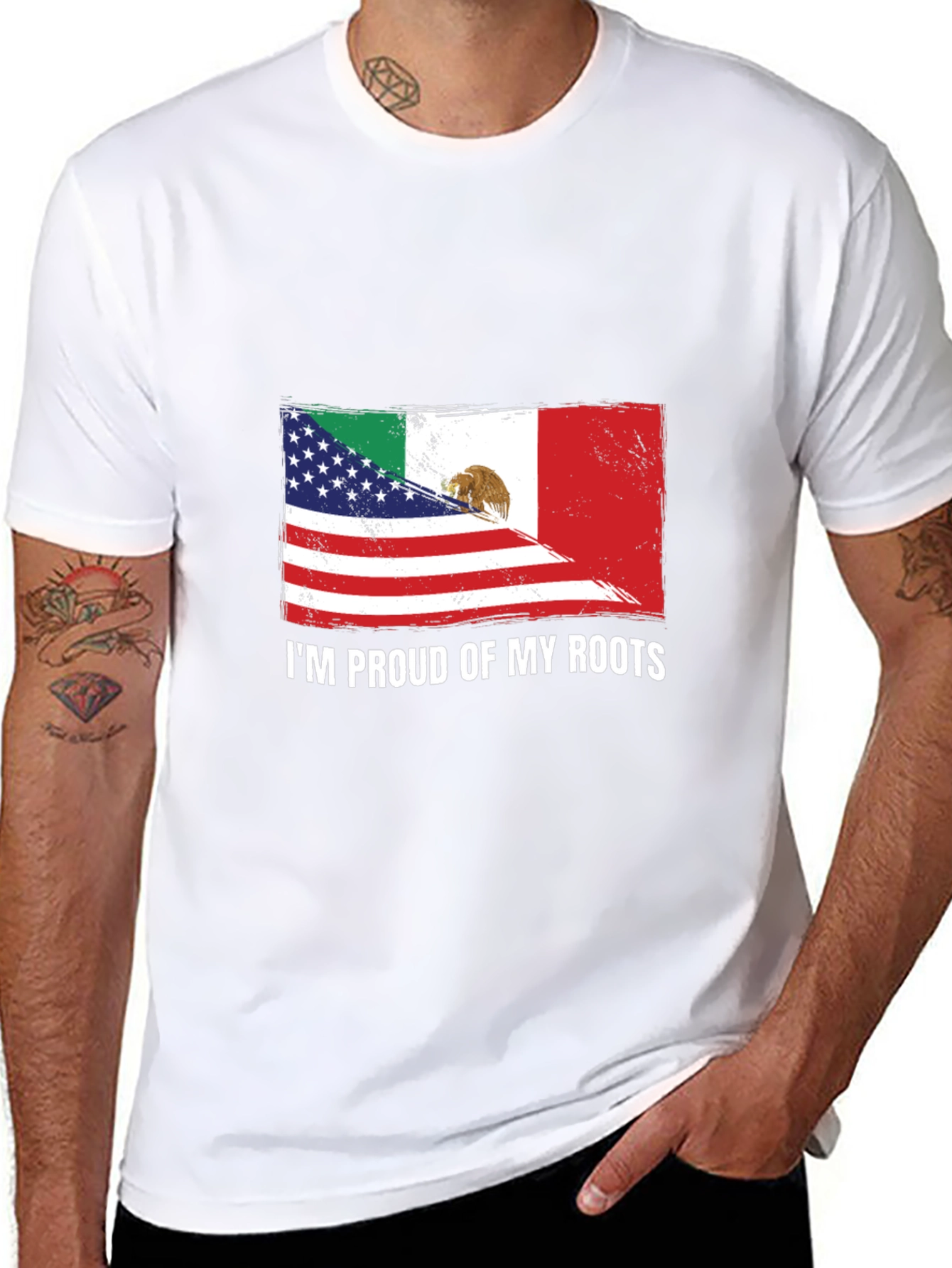 Proud Roots USA Mexico Flag T-Shirt