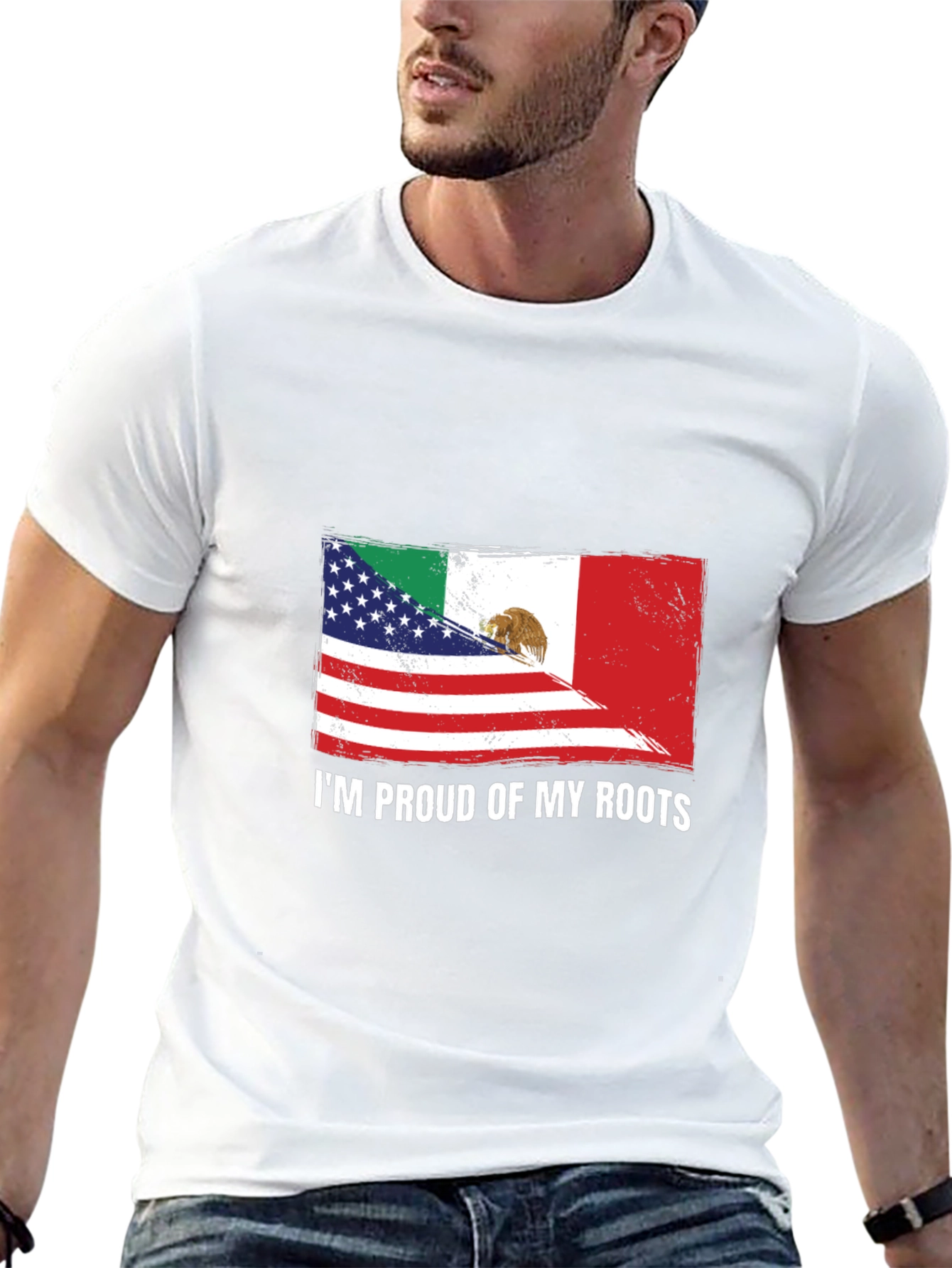 Proud Roots USA Mexico Flag T-Shirt