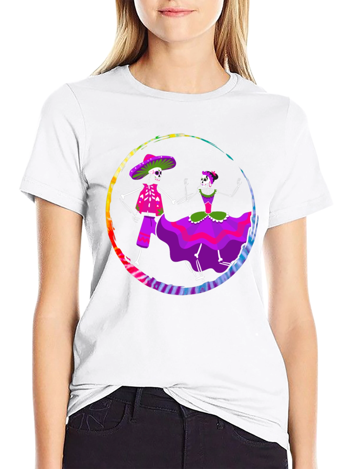 Day of the Dead Skeleton Dance Graphic Tee