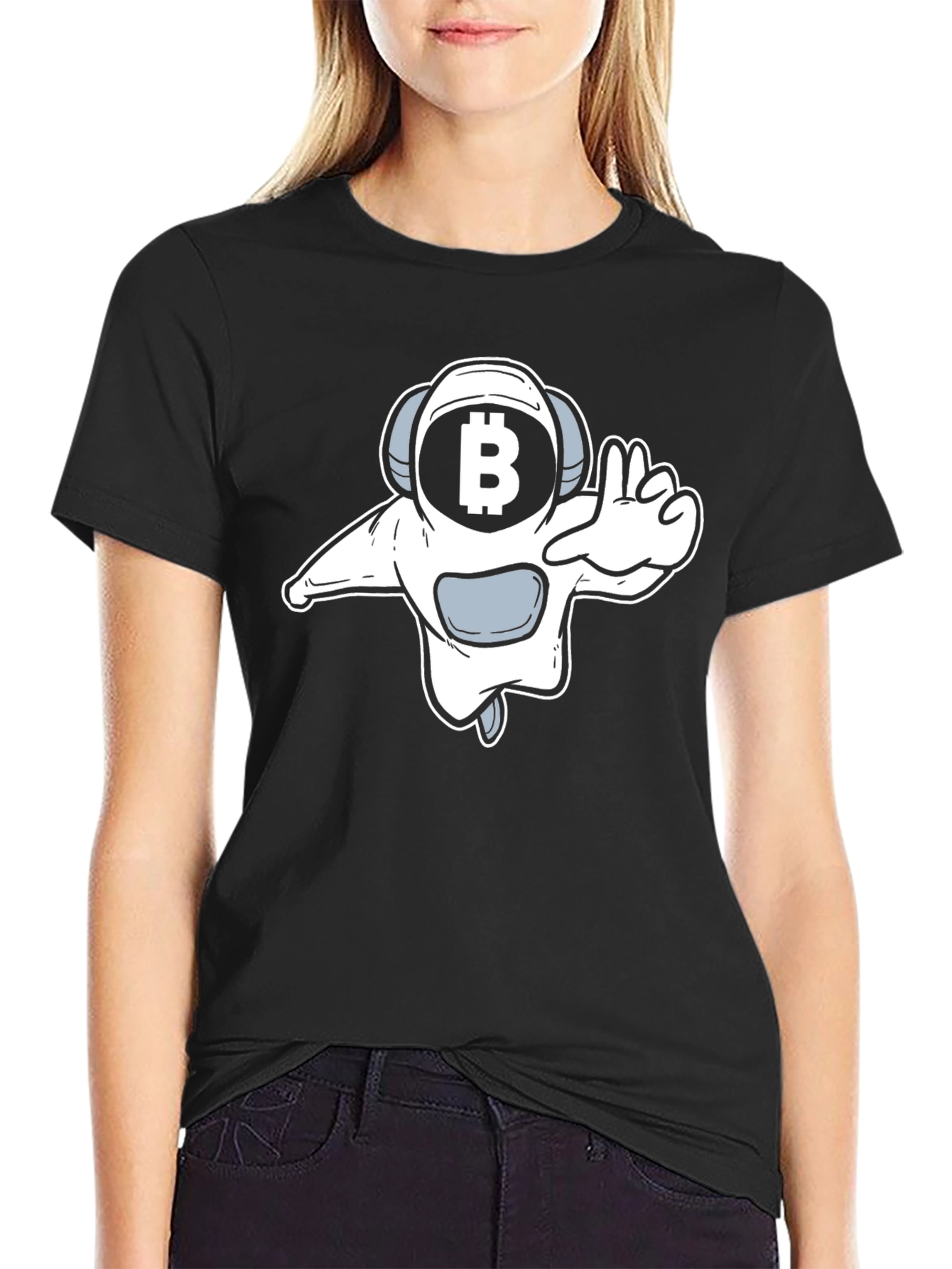 Bitcoin Astronaut Graphic Tee - Black