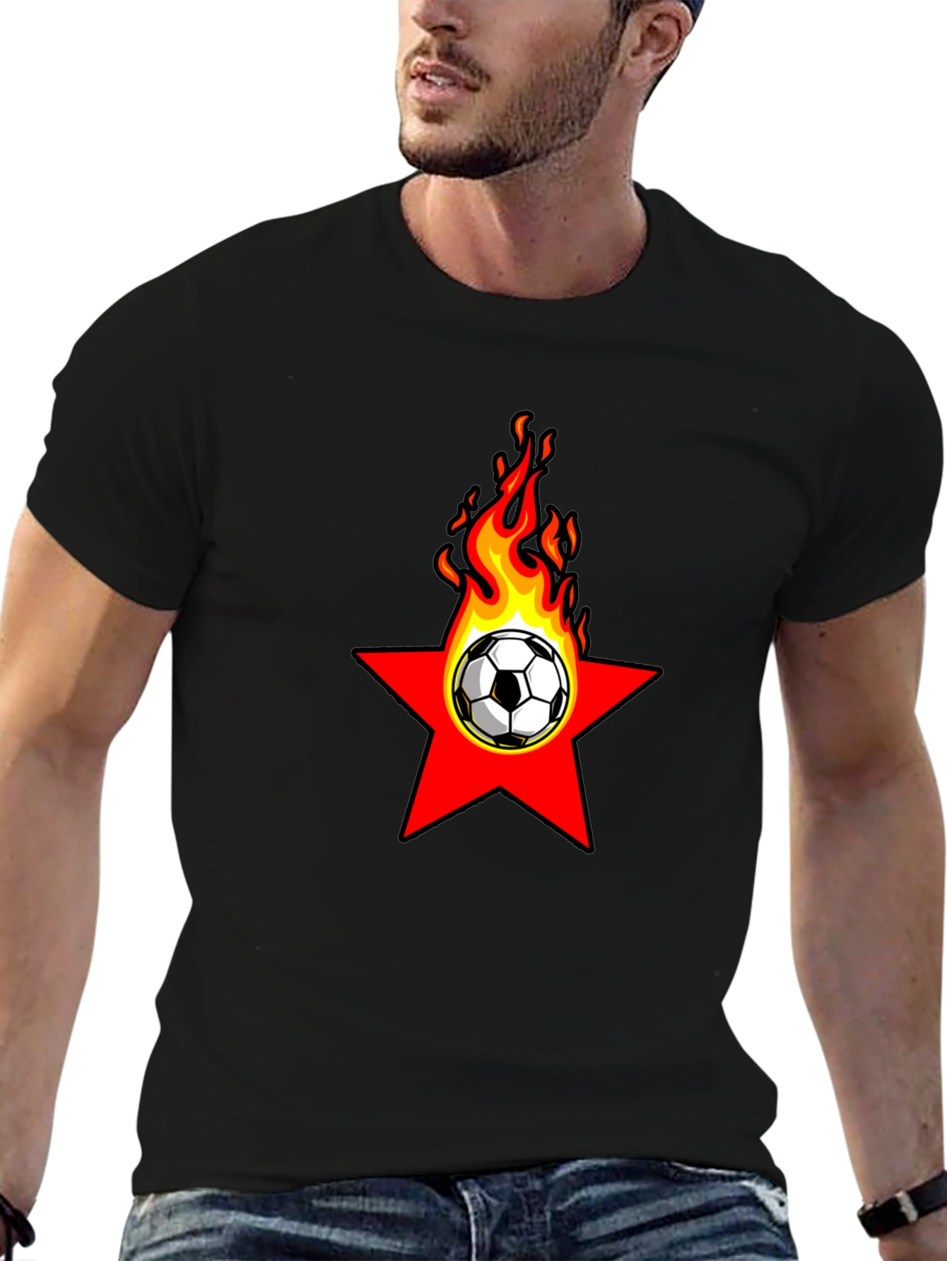 Fiery Soccer Star T-Shirt