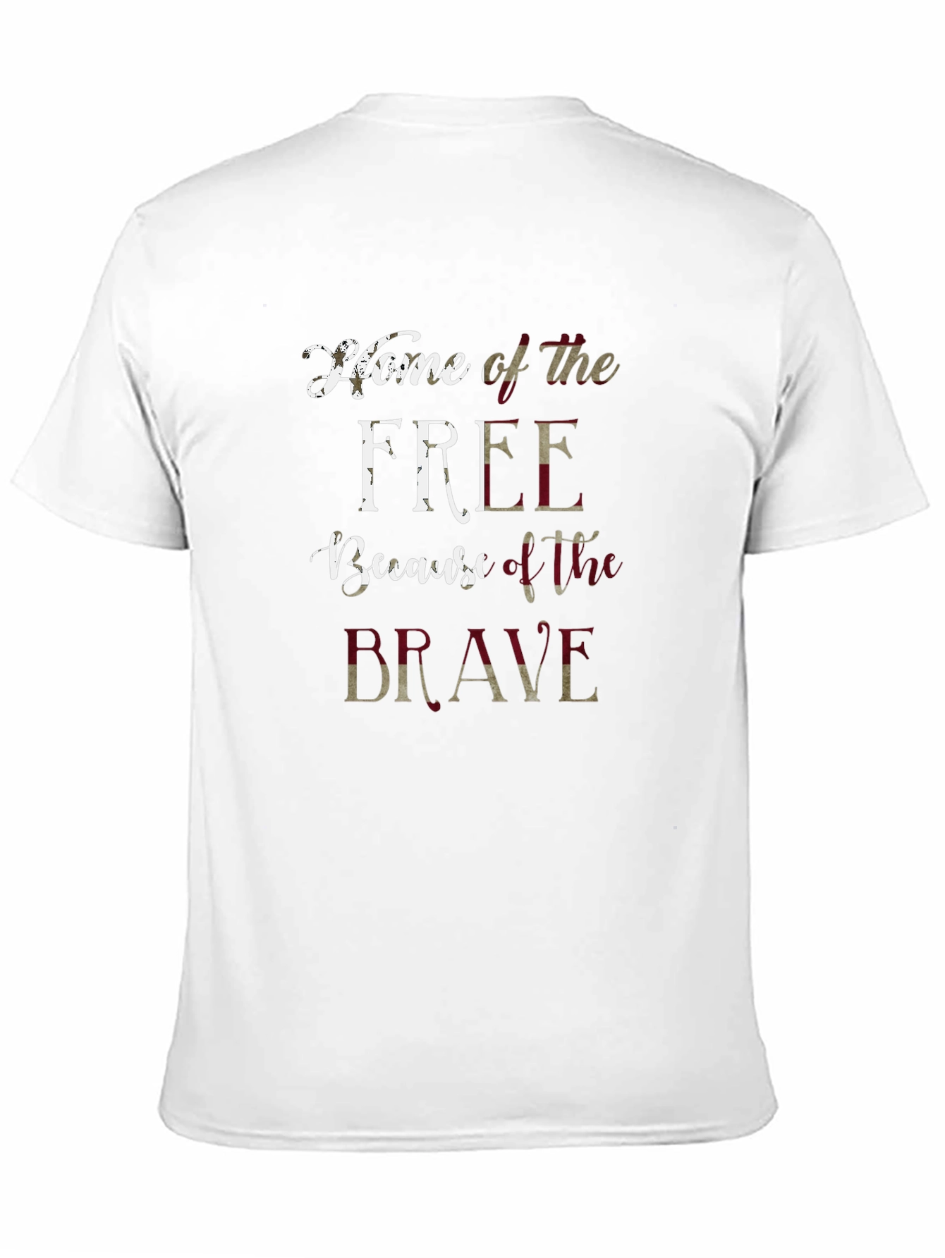 Home of the Free T-Shirt Patriotic Design